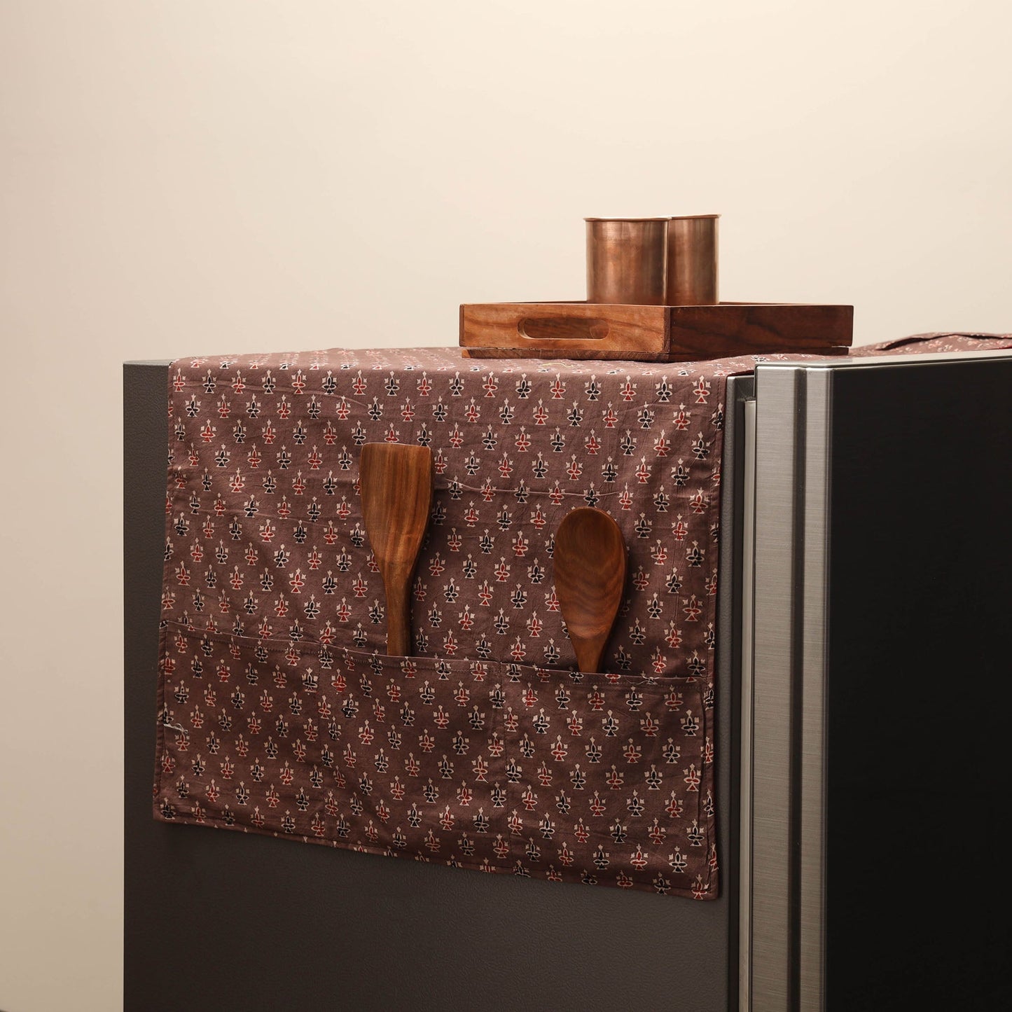 Handmade fridge top cover with multiple pockets 20