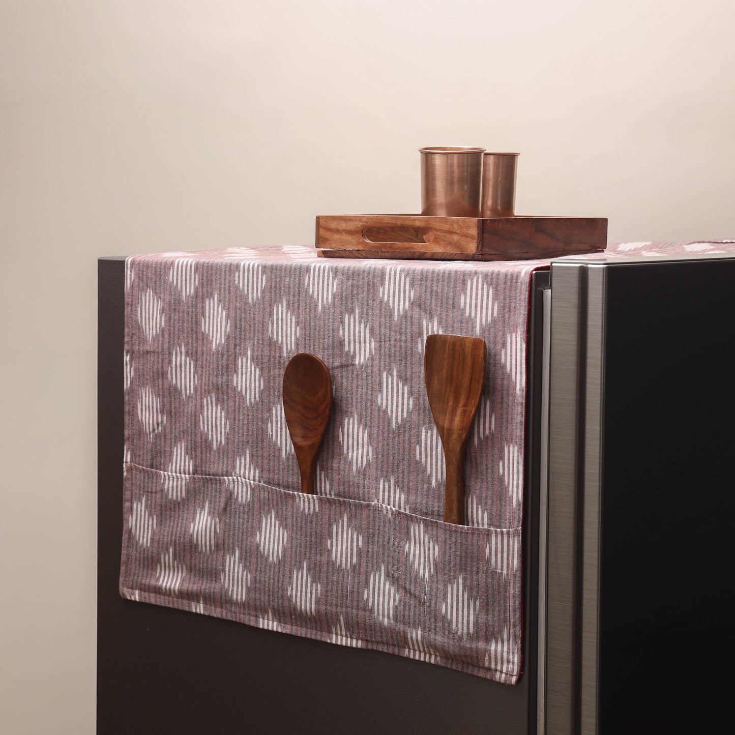 Handmade fridge top cover with multiple pockets 22