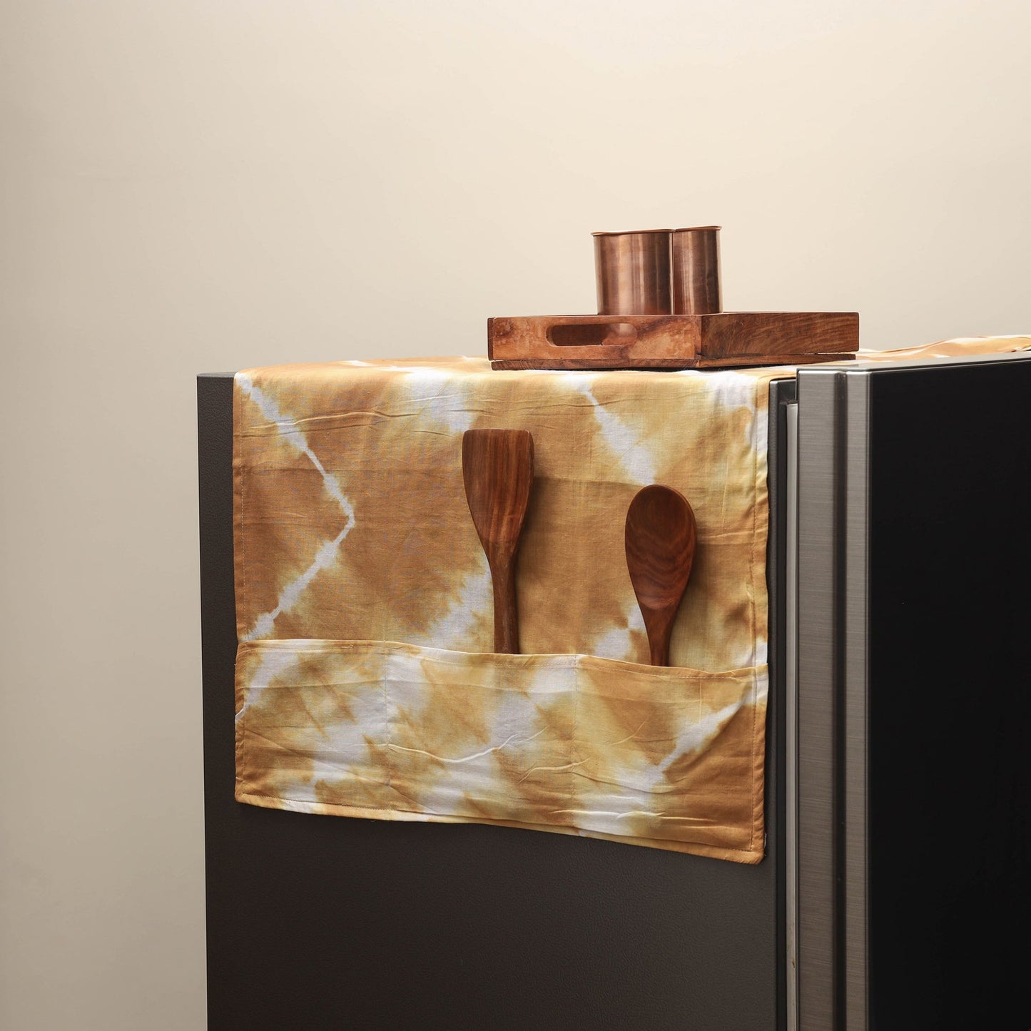Handmade fridge top cover with multiple pockets 37