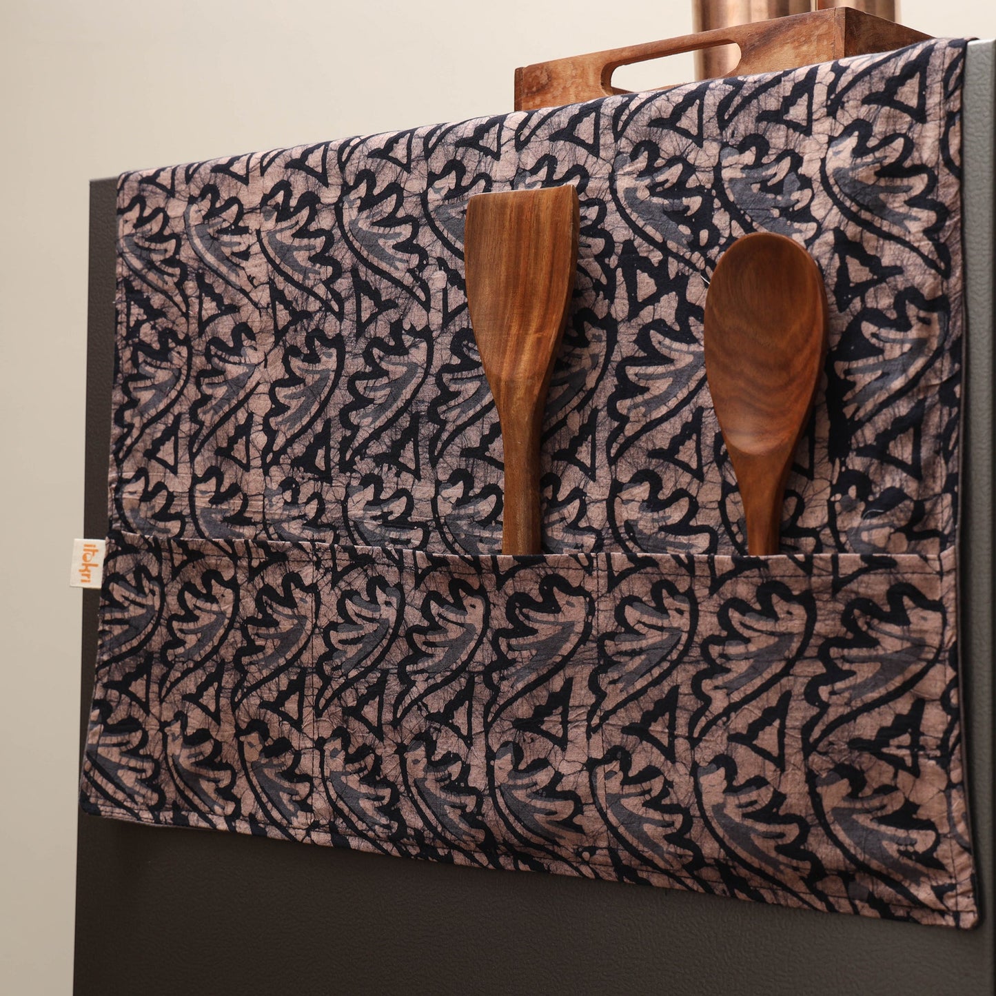 Handmade fridge top cover with multiple pockets 49