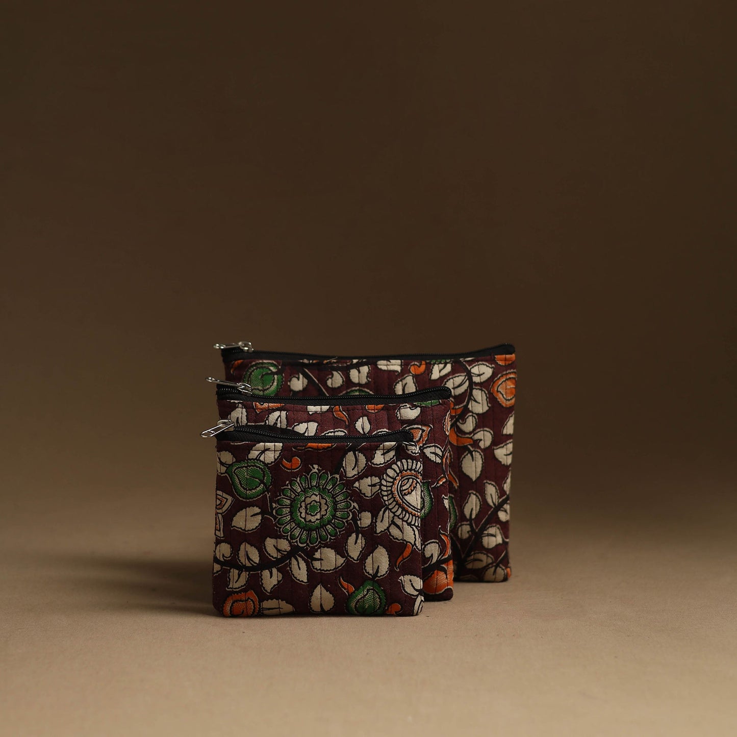 Brown - handmade multipurpose utility pouches (set of 3) 31