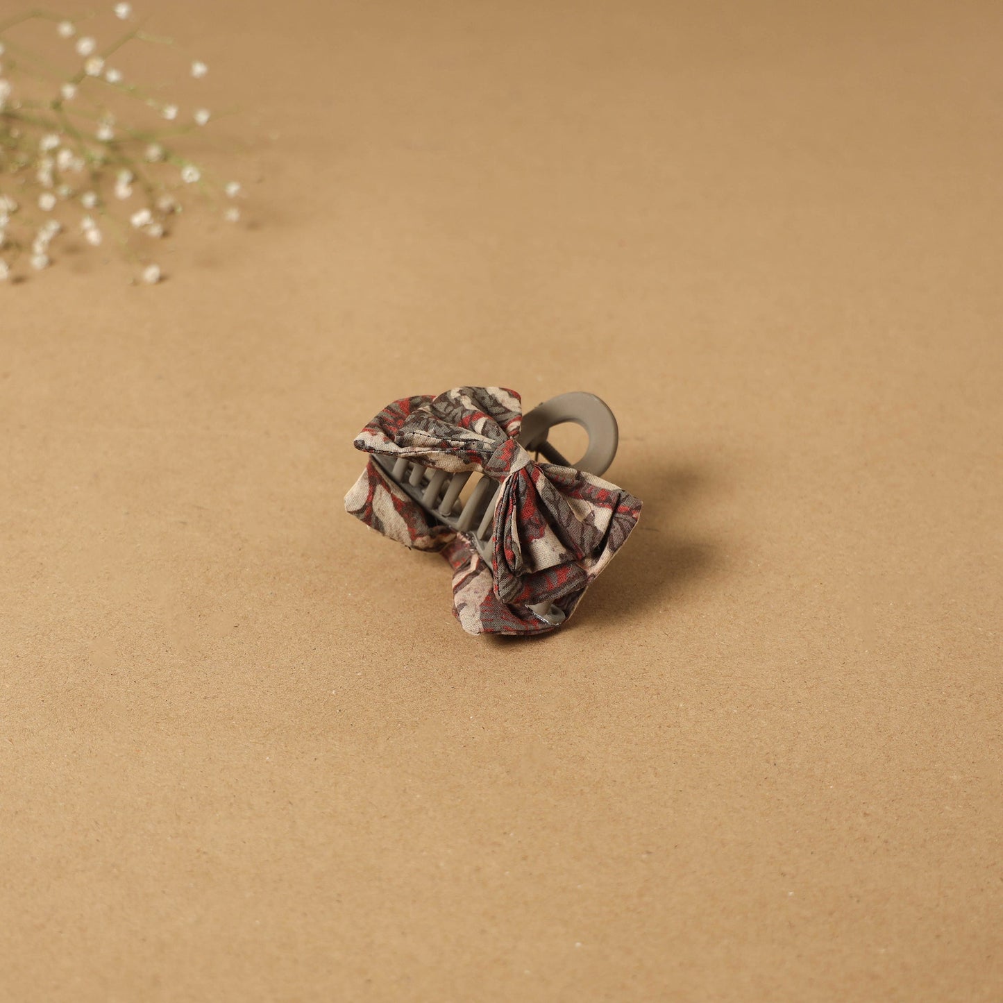 Brown - handmade women’s bow hair claw clip 66 - handcrafted