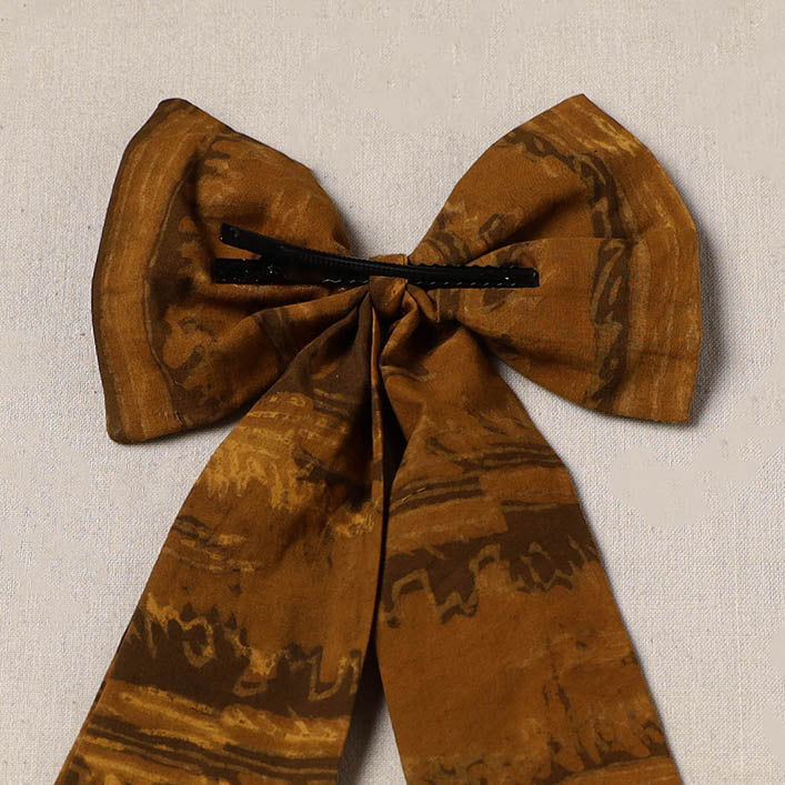 Brown - handmade women’s bow hair clip 111 - handcrafted