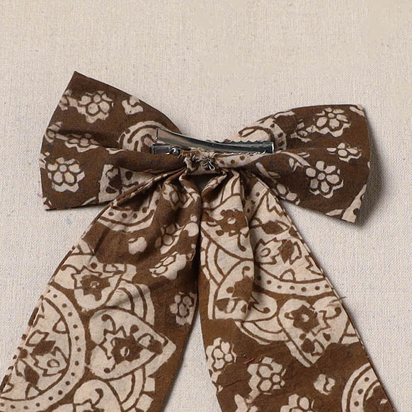 Brown - handmade women’s bow hair clip 79 - handcrafted