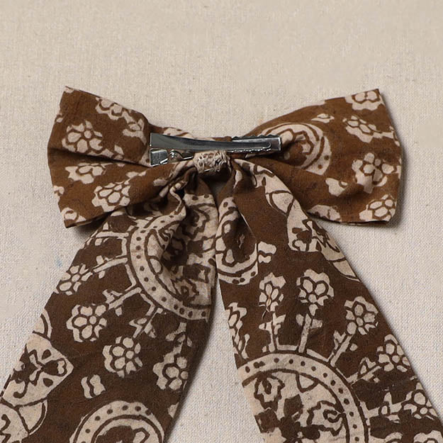 Brown - handmade women’s bow hair clip 87 - handcrafted