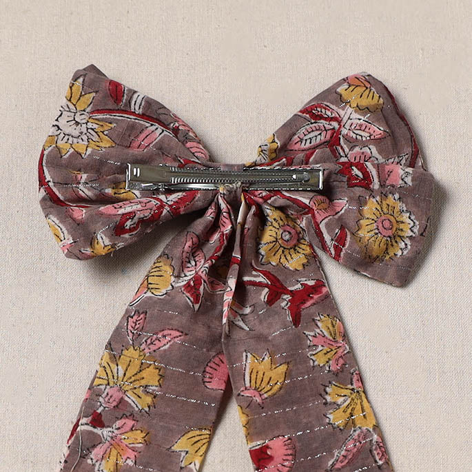 Brown - handmade women’s bow hair clip 96 - handcrafted