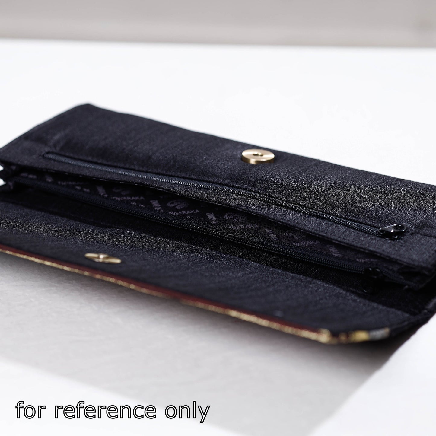 Brown Handpainted Kalamkari Ghicha Silk Clutch