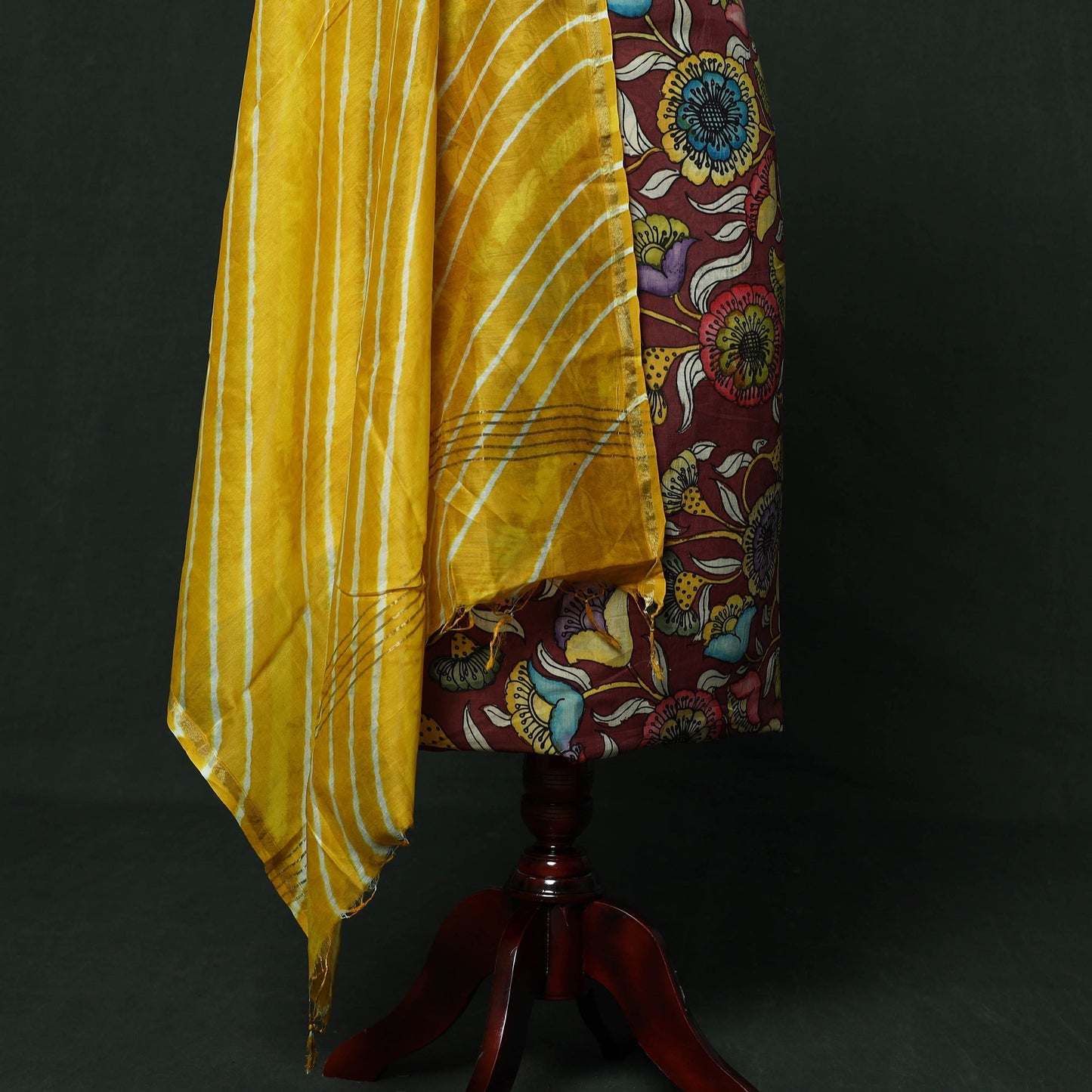 Handpainted srikalahasti pen kalamkari silk cotton 2pc