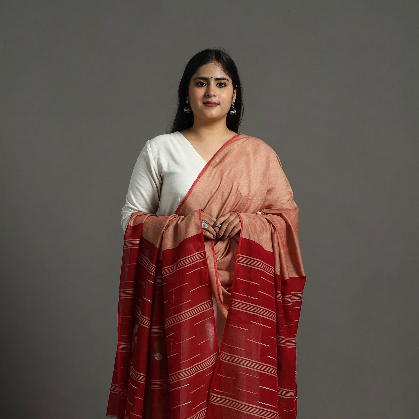 Buy Handspun Handloom Cotton Jamdani Dupatta