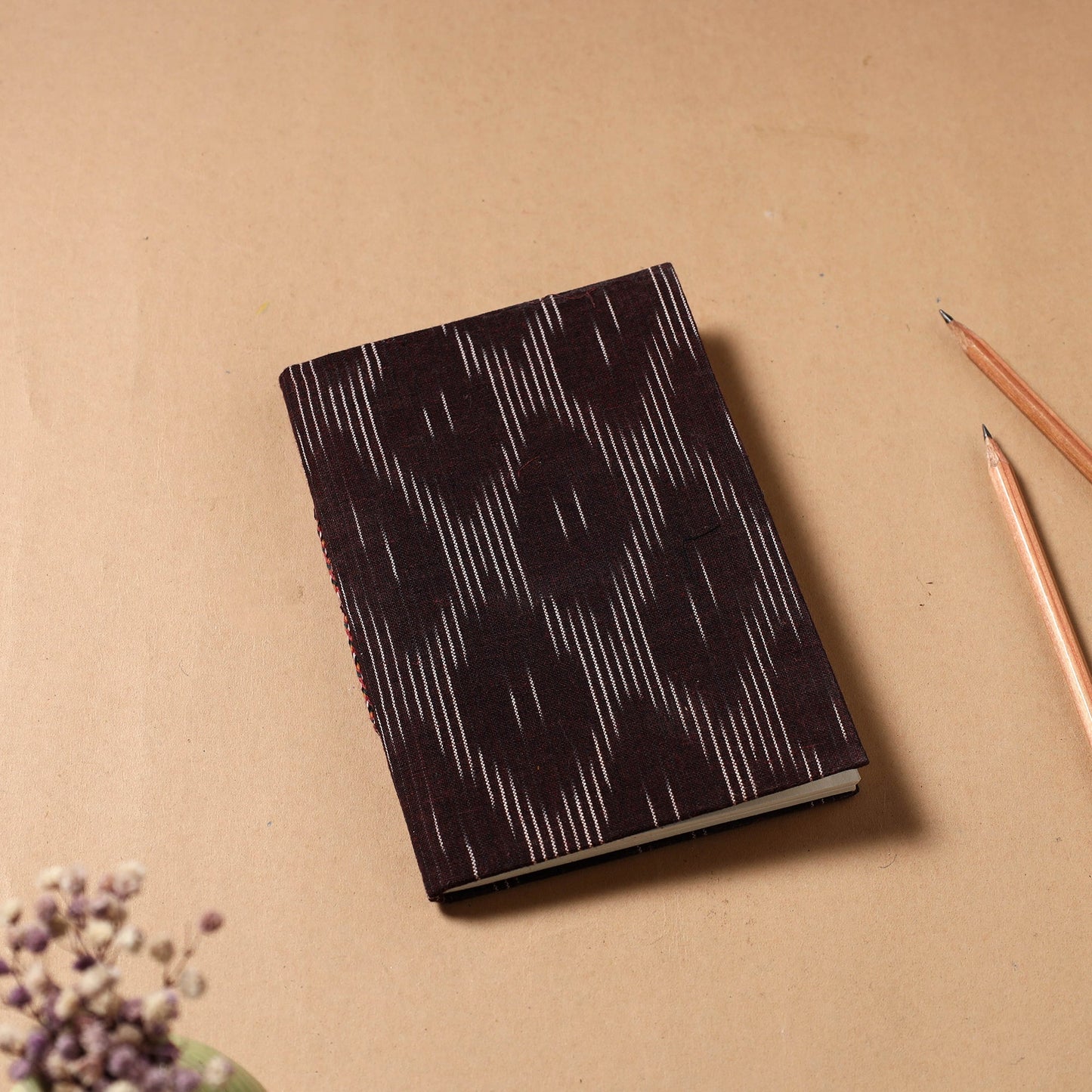 Ikat Fabric Cover Handmade Paper Notebook