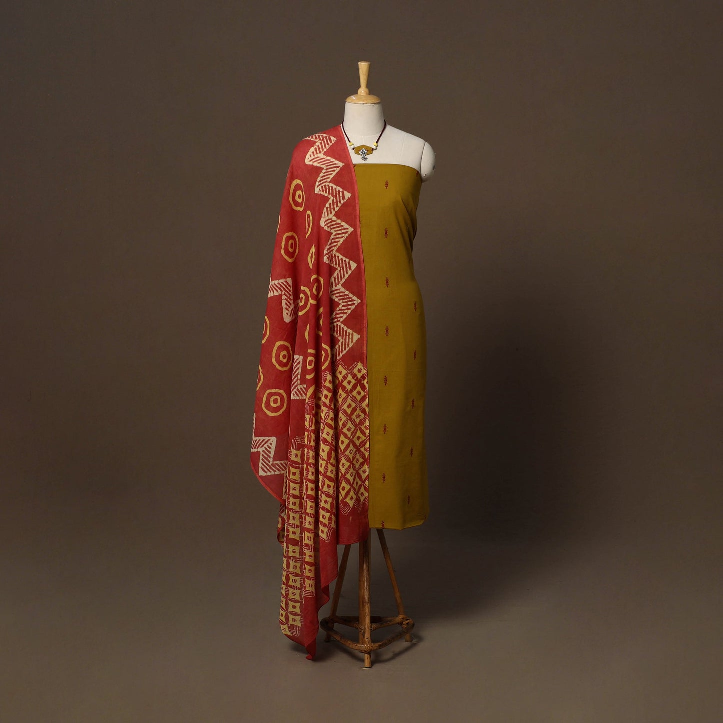 Jacquard cotton 2pc unstitched dress material