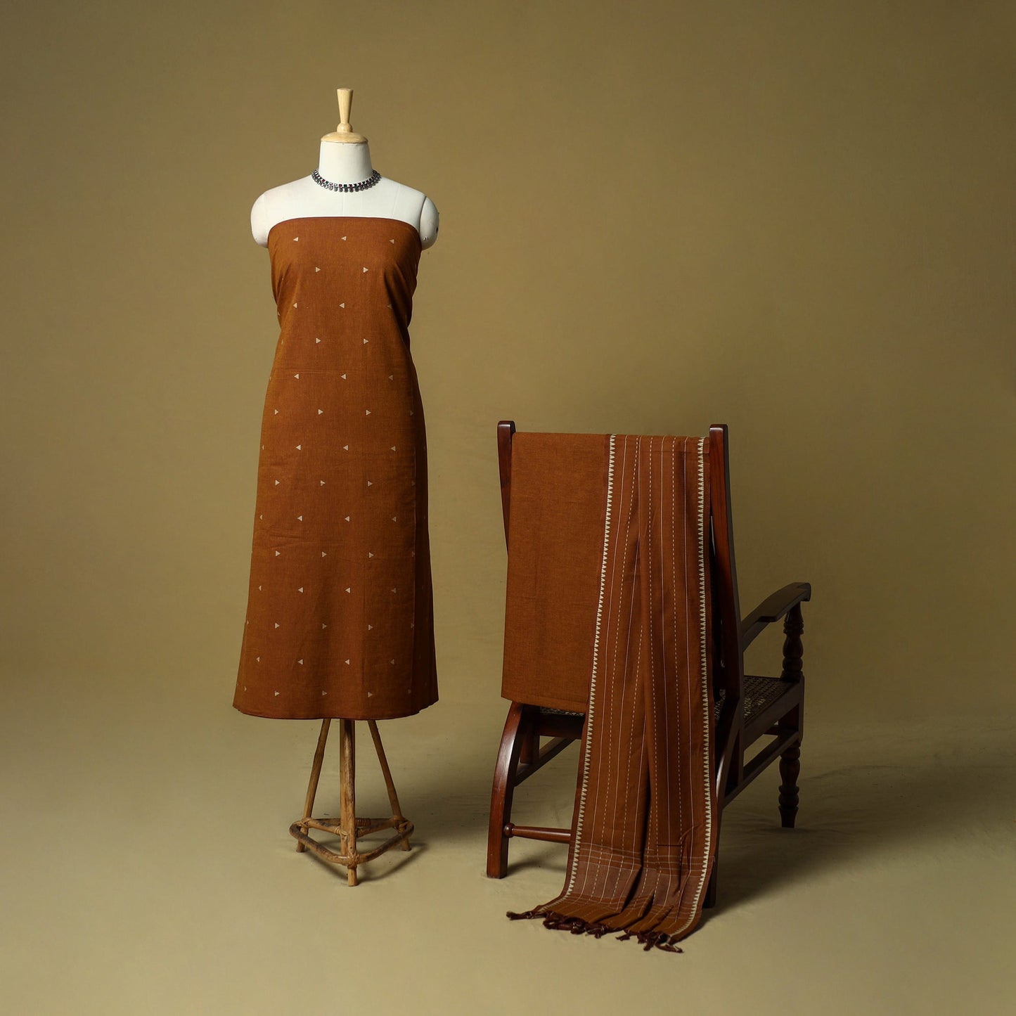 Jacquard cotton 3pc unstitched dress material 41