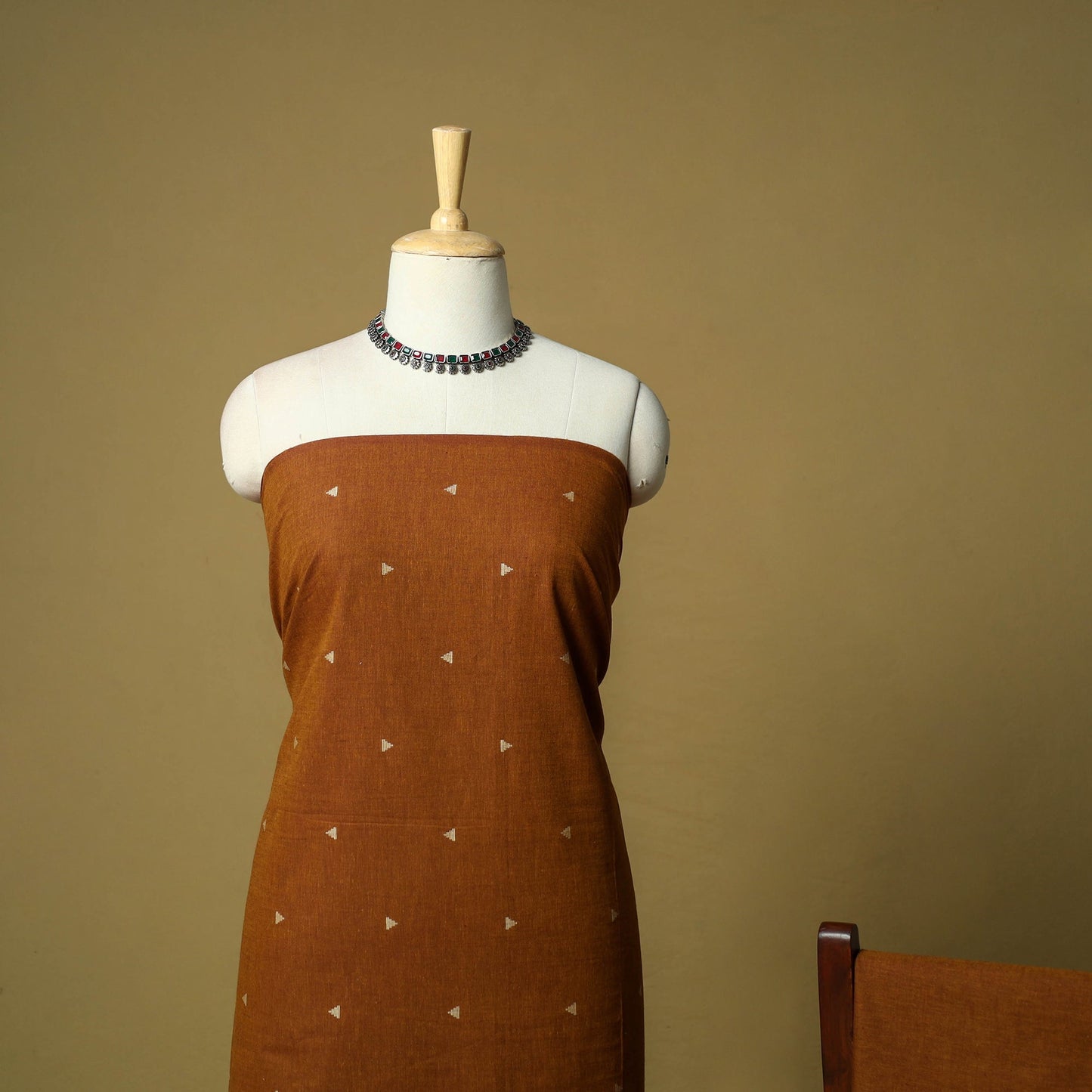 Jacquard cotton 3pc unstitched dress material 41