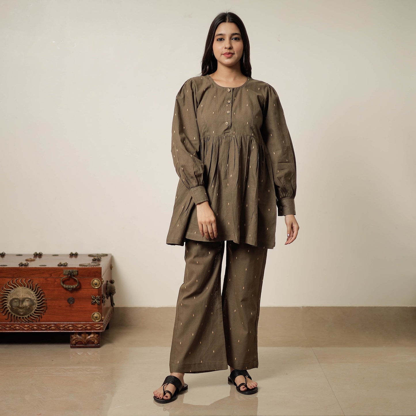 Jacquard Cotton Co-Ord Set 11