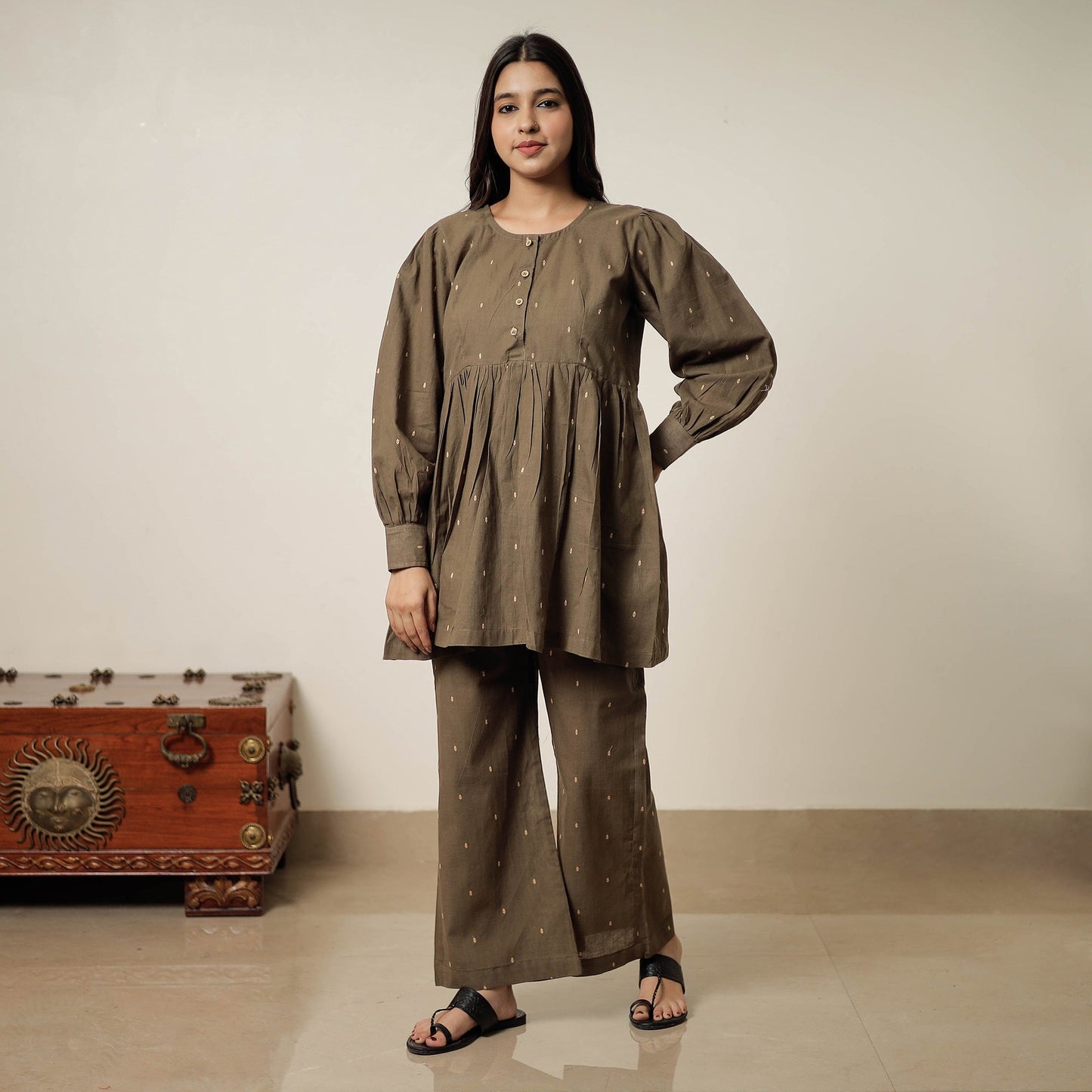 Jacquard Cotton Co-Ord Set 11
