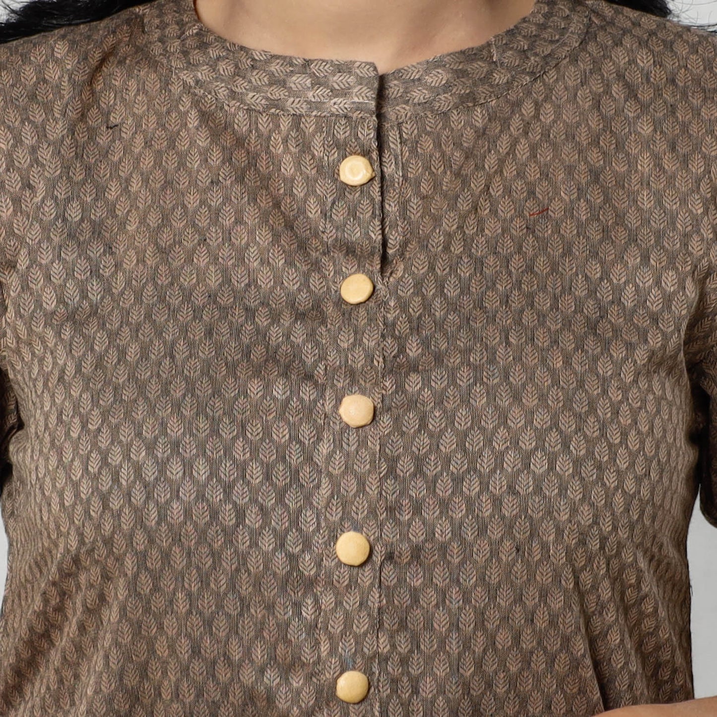 Jacquard Cotton Straight Kurta for Women