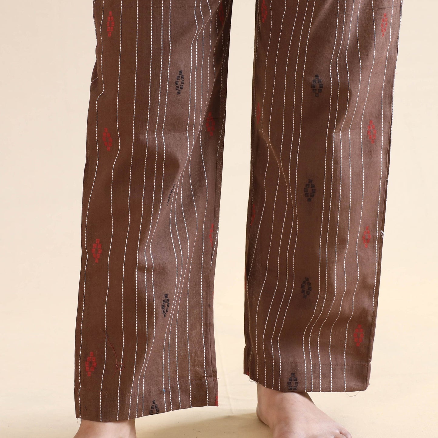 Buy Jacquard Cotton Top & Pyjama Night Suit Set Online at iTokri.com