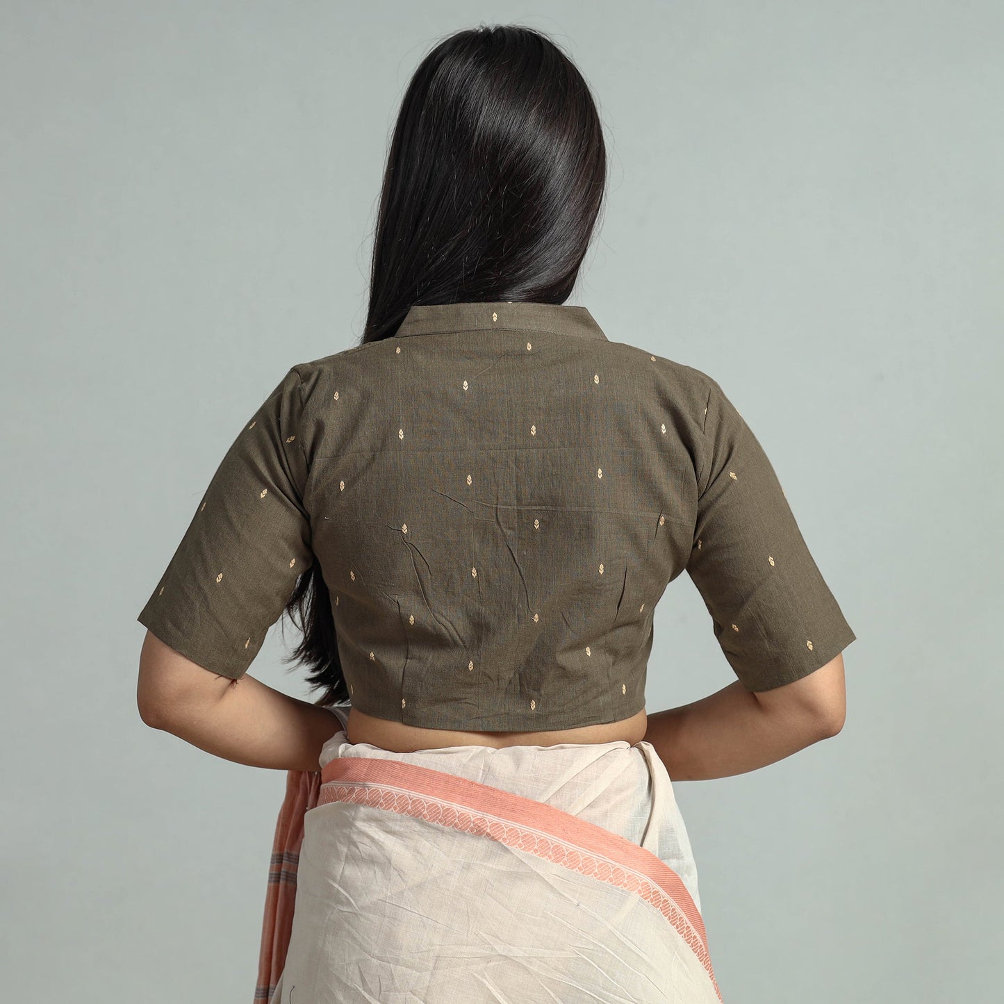 Buy Jacquard Weave Cotton Stitched Blouse