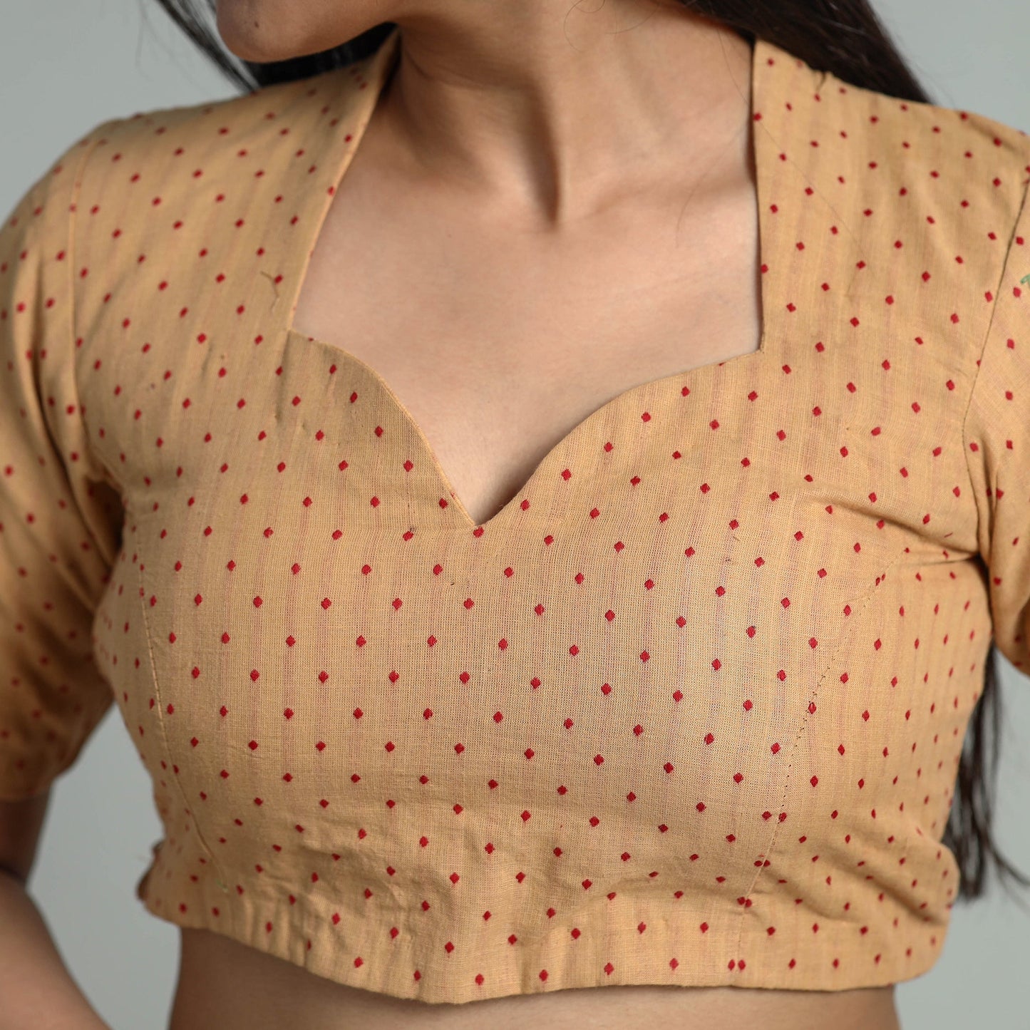 Buy Jacquard Weave Cotton Stitched Blouse