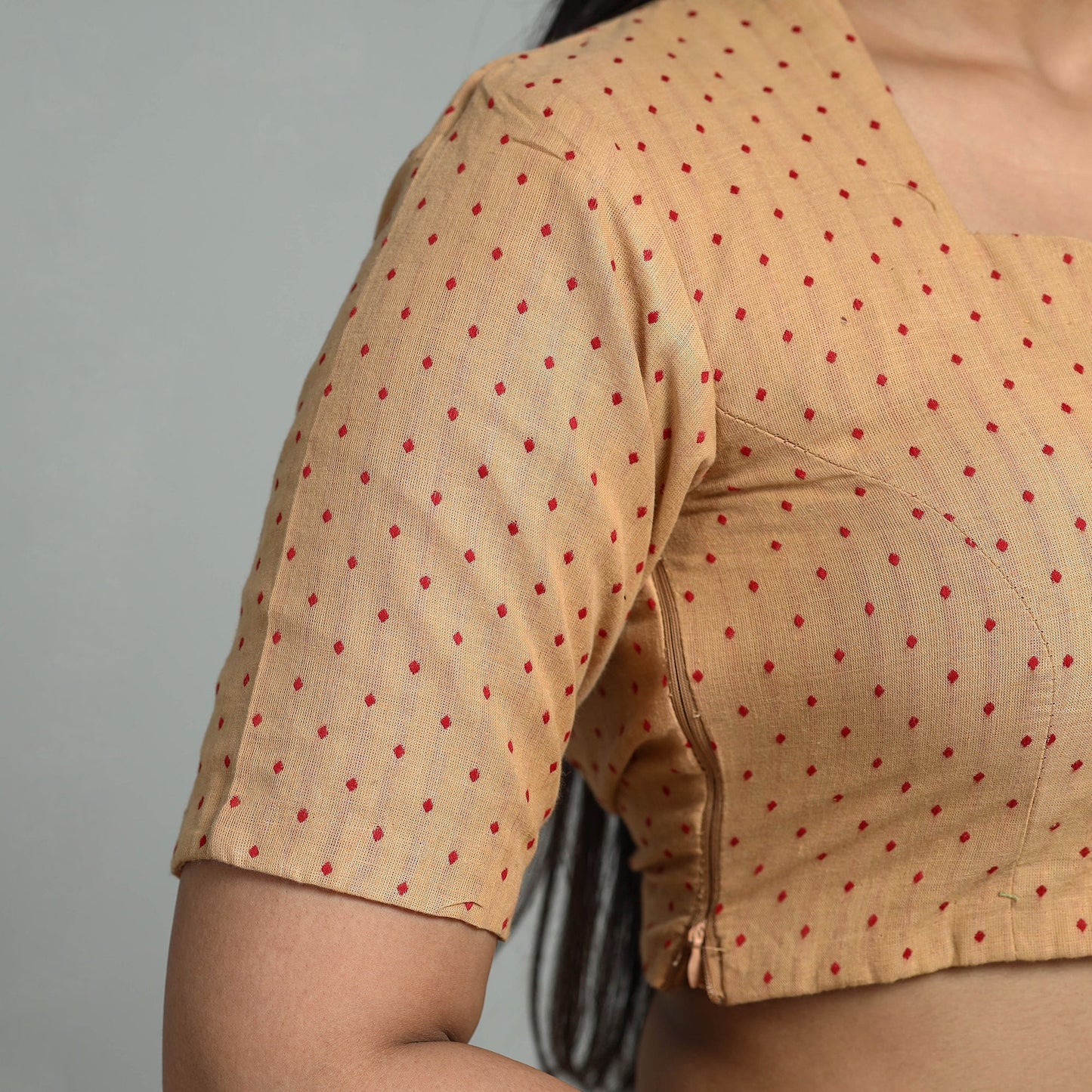 Buy Jacquard Weave Cotton Stitched Blouse