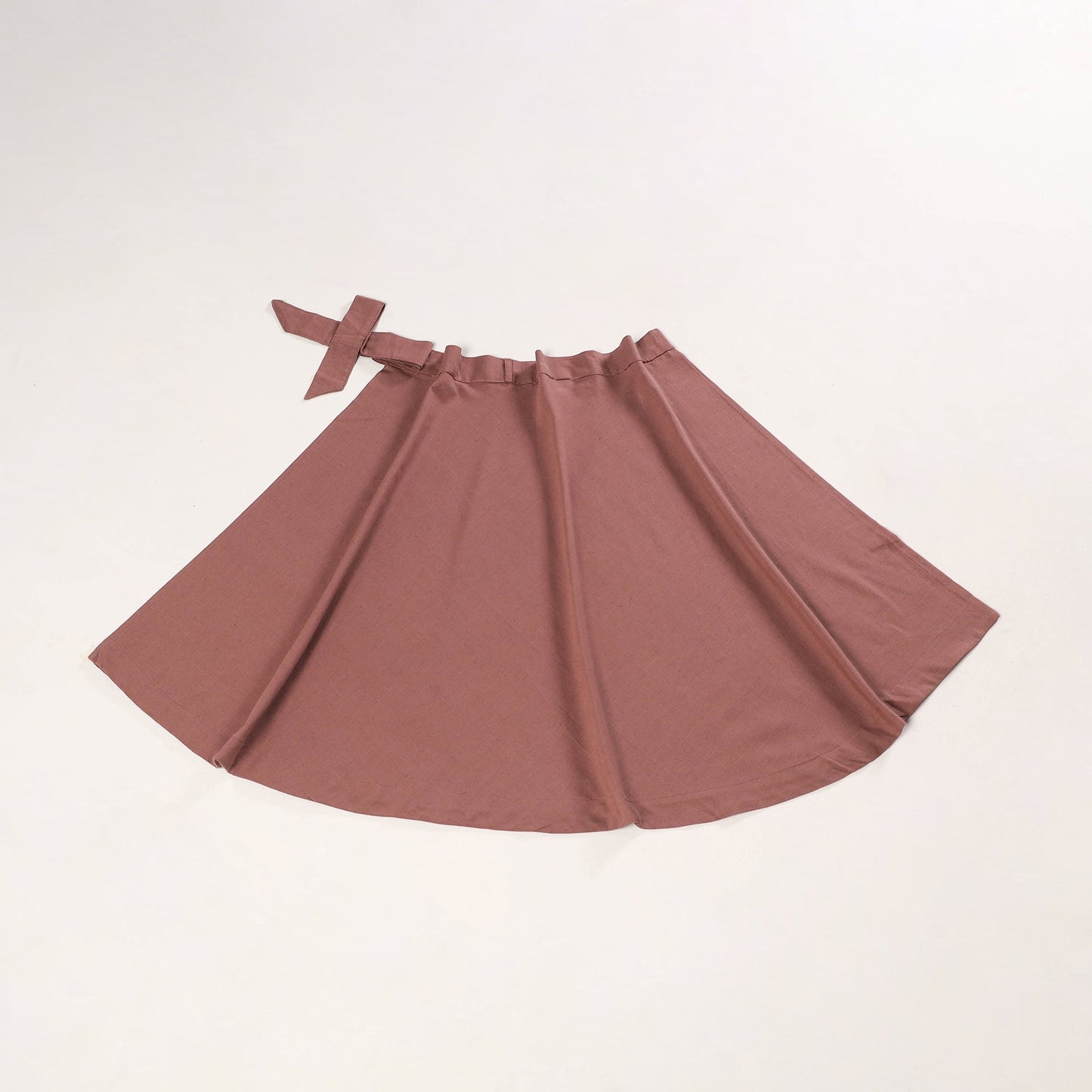 Brown - jhiri handloom plain cotton wrap around skirt 21