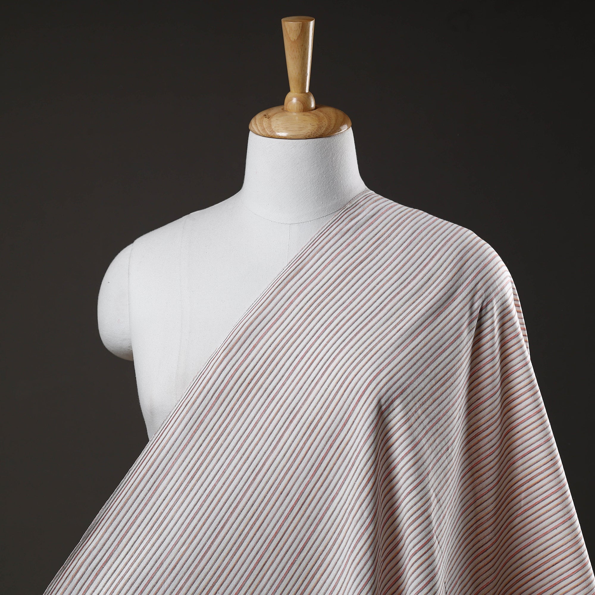 Brown - Jhiri Handloom Flared Cotton Kurta 03