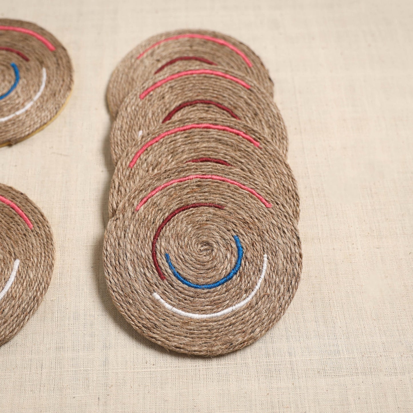 Jute handcrafted round coaster (set of 6) 13