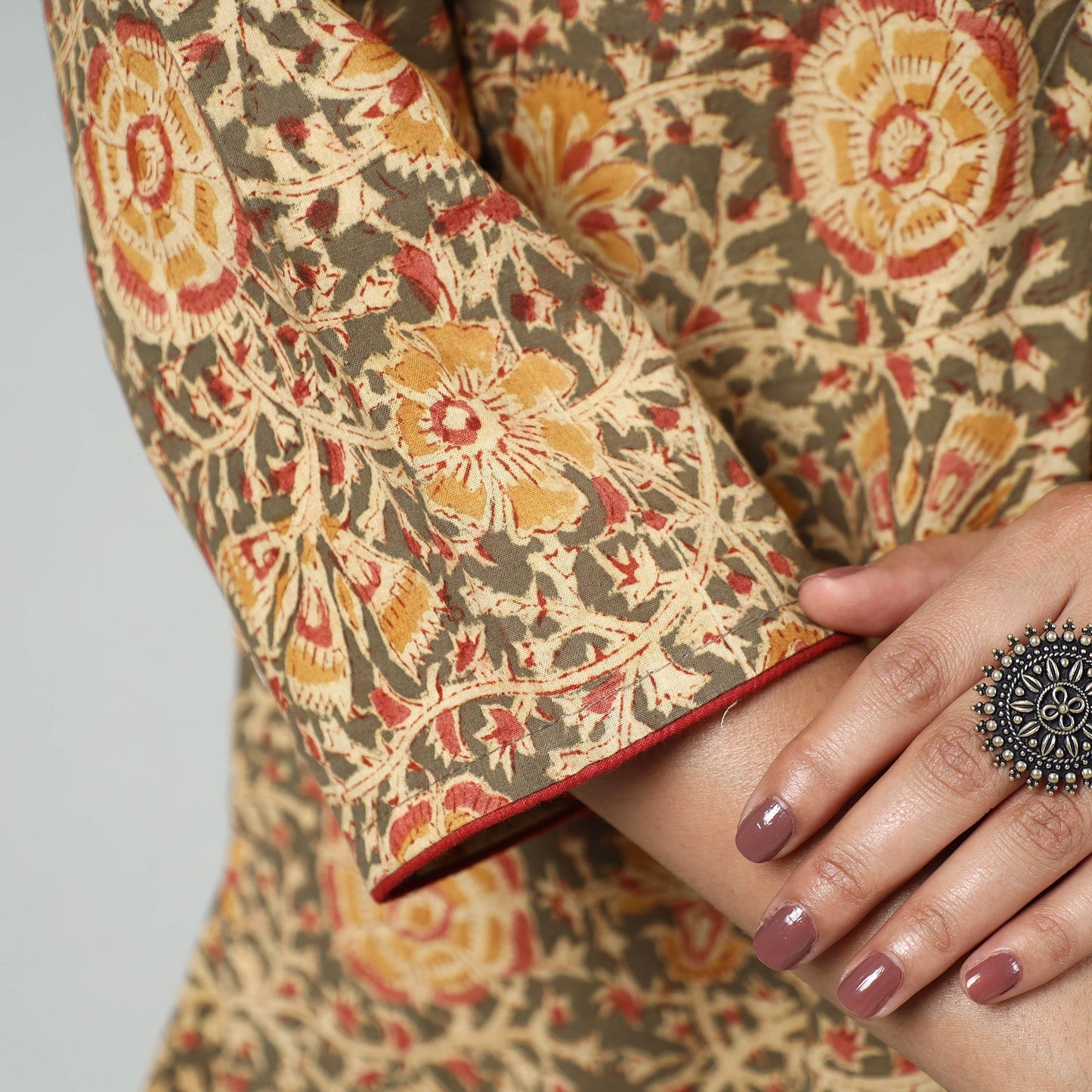 Kalamkari Block Printed Cotton Long kurta For Women