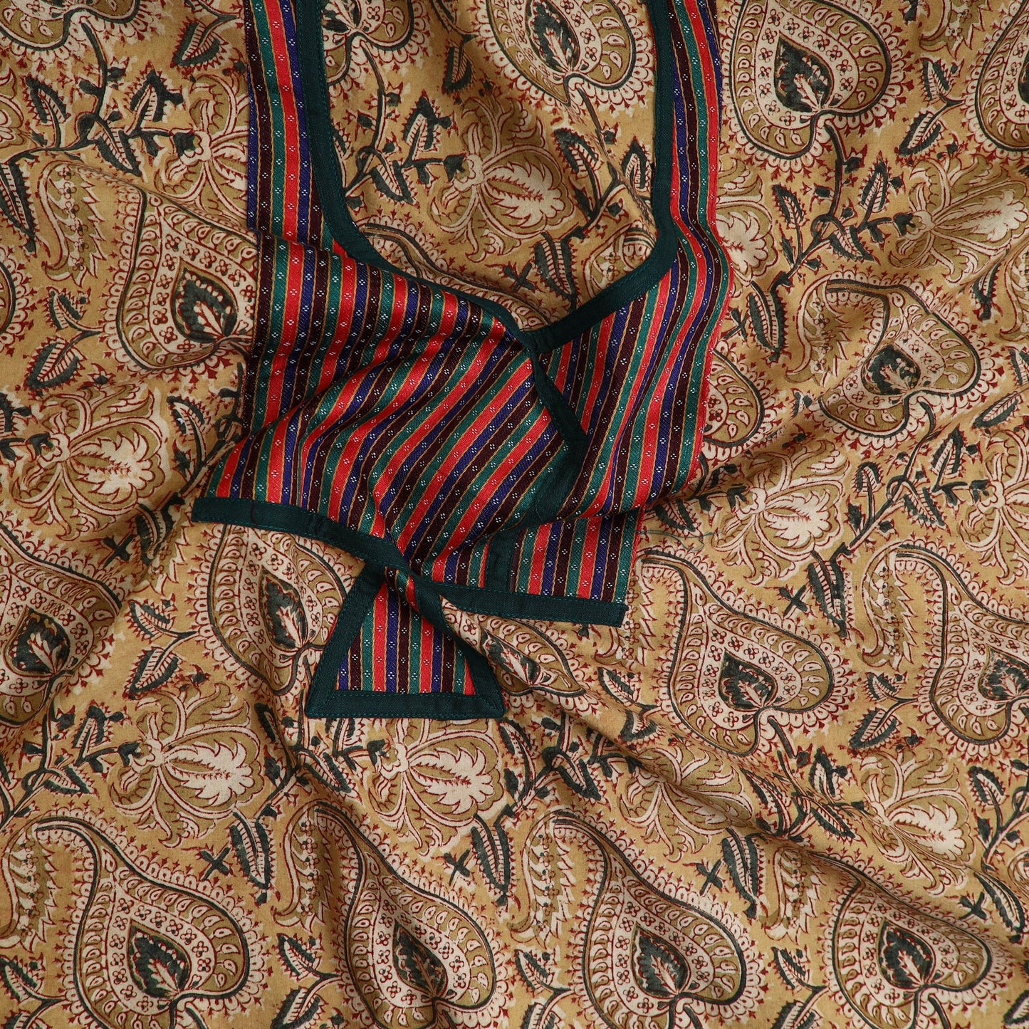 Buy Brown Kalamkari Kurta Material Online in India