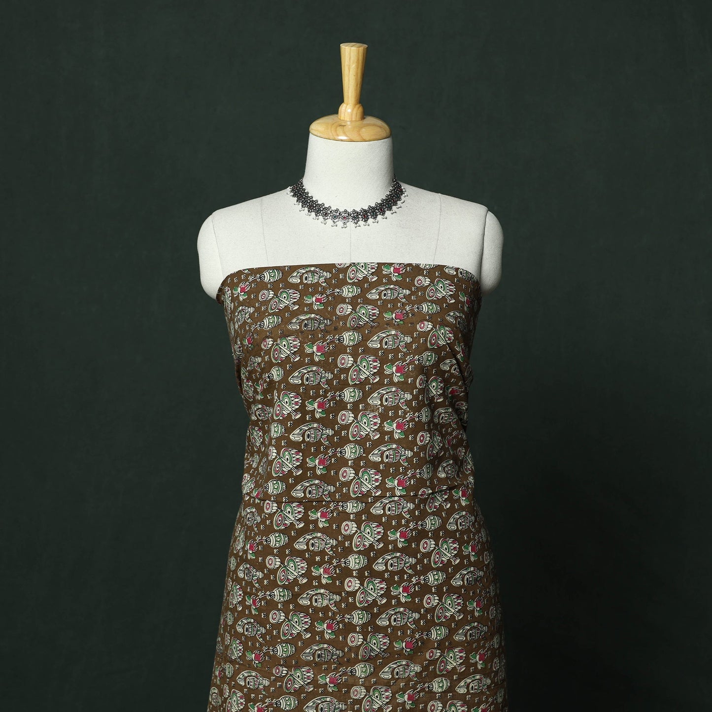 Kalamkari printed cotton 2pc unstitched dress material