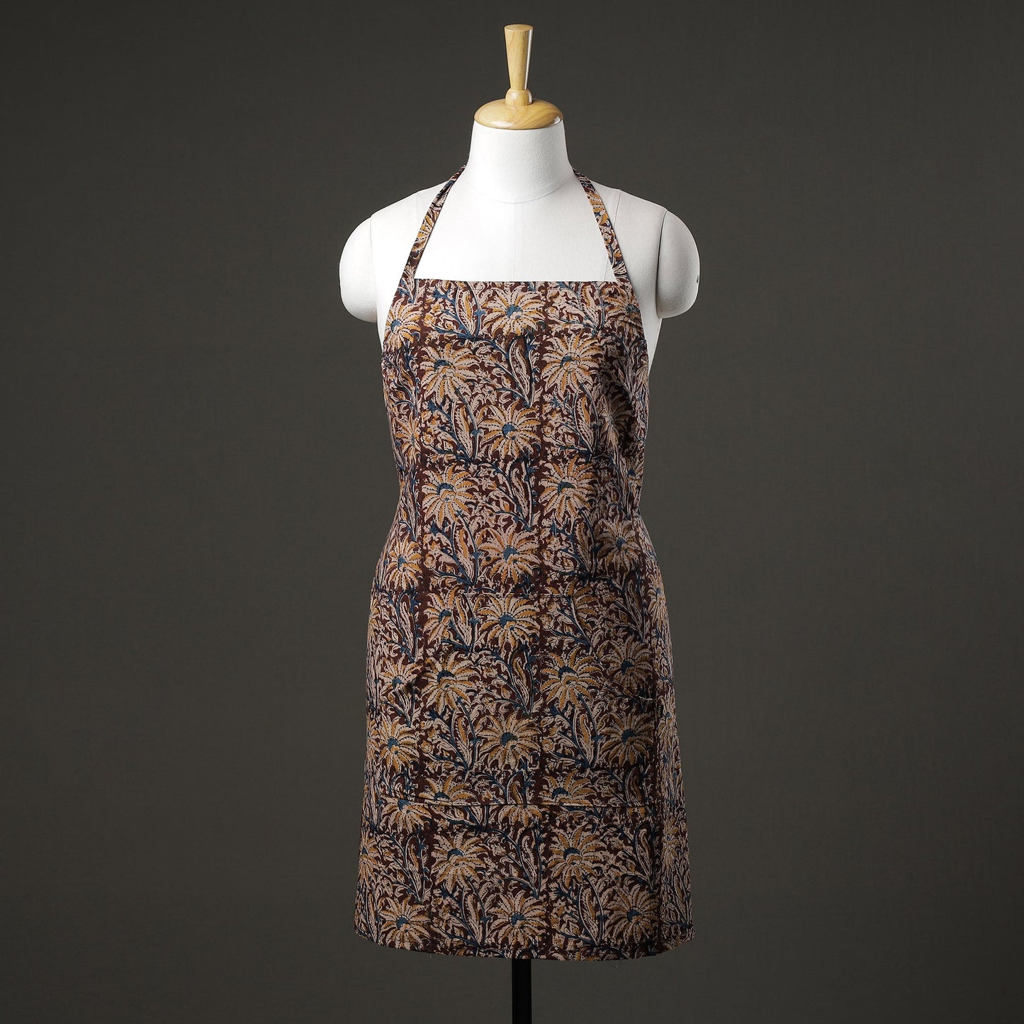 Kalamkari Block Printed Cotton Apron with Pocket