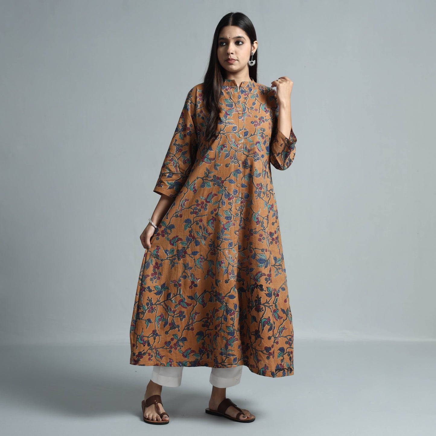 Kalamkari Printed Cotton Kurta For Women