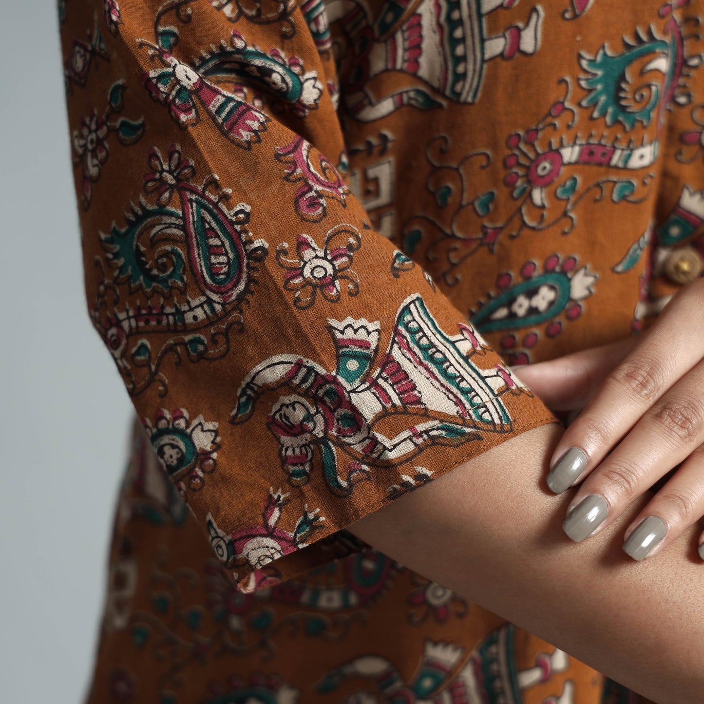 Kalamkari Printed Cotton Kurta For Women