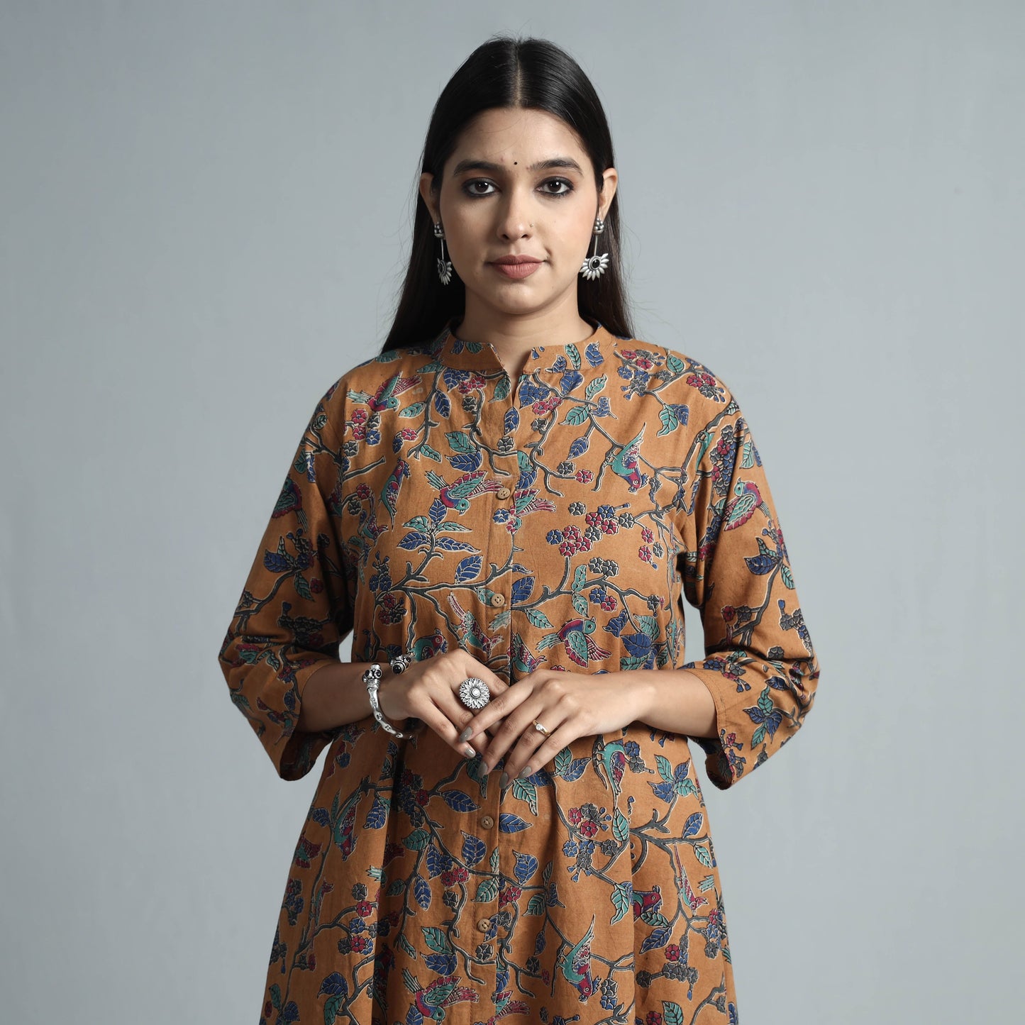 Kalamkari Printed Cotton Kurta For Women