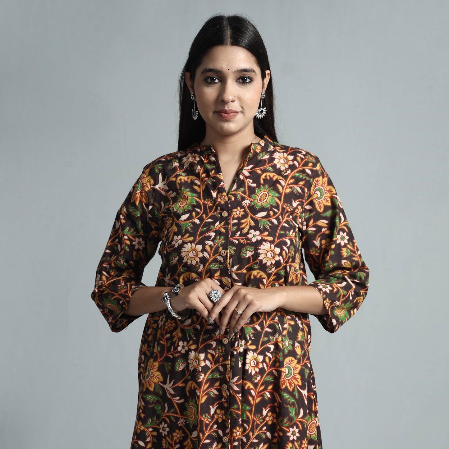 Kalamkari Printed Cotton Kurta For Women