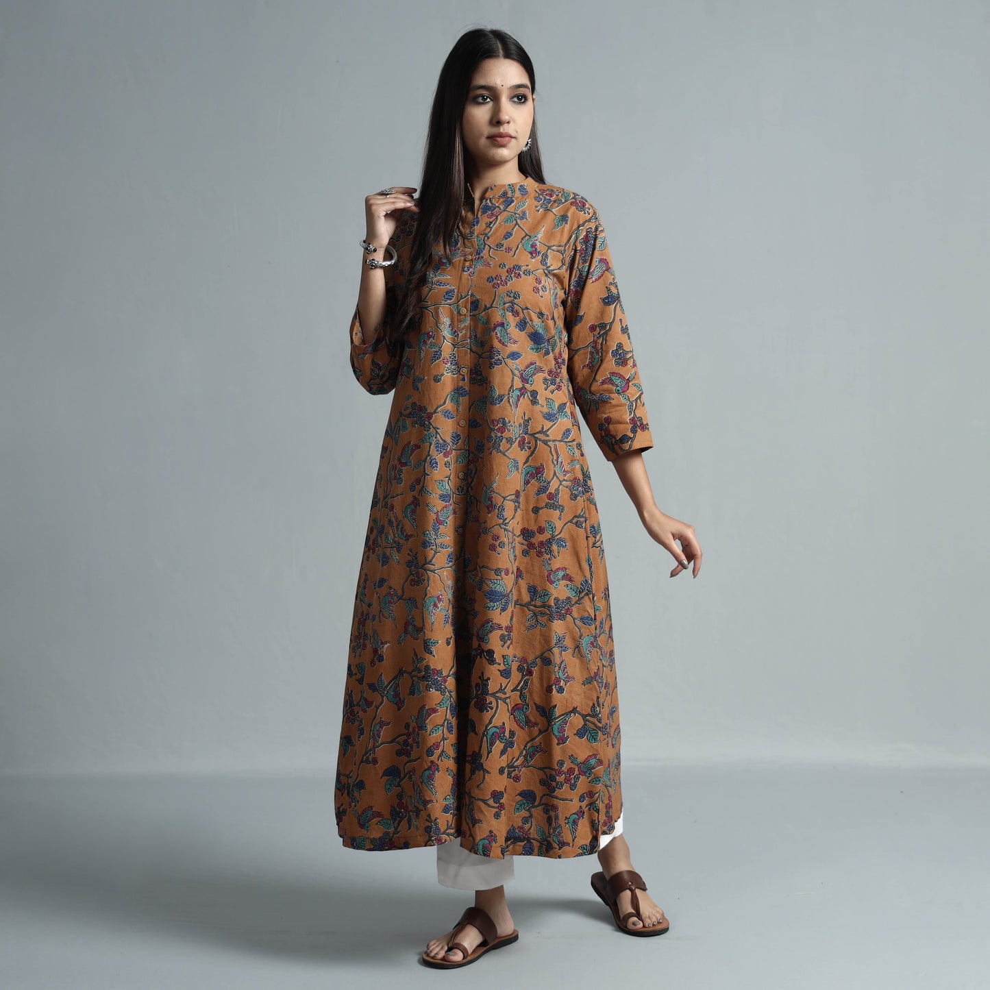 Kalamkari Printed Cotton Kurta For Women