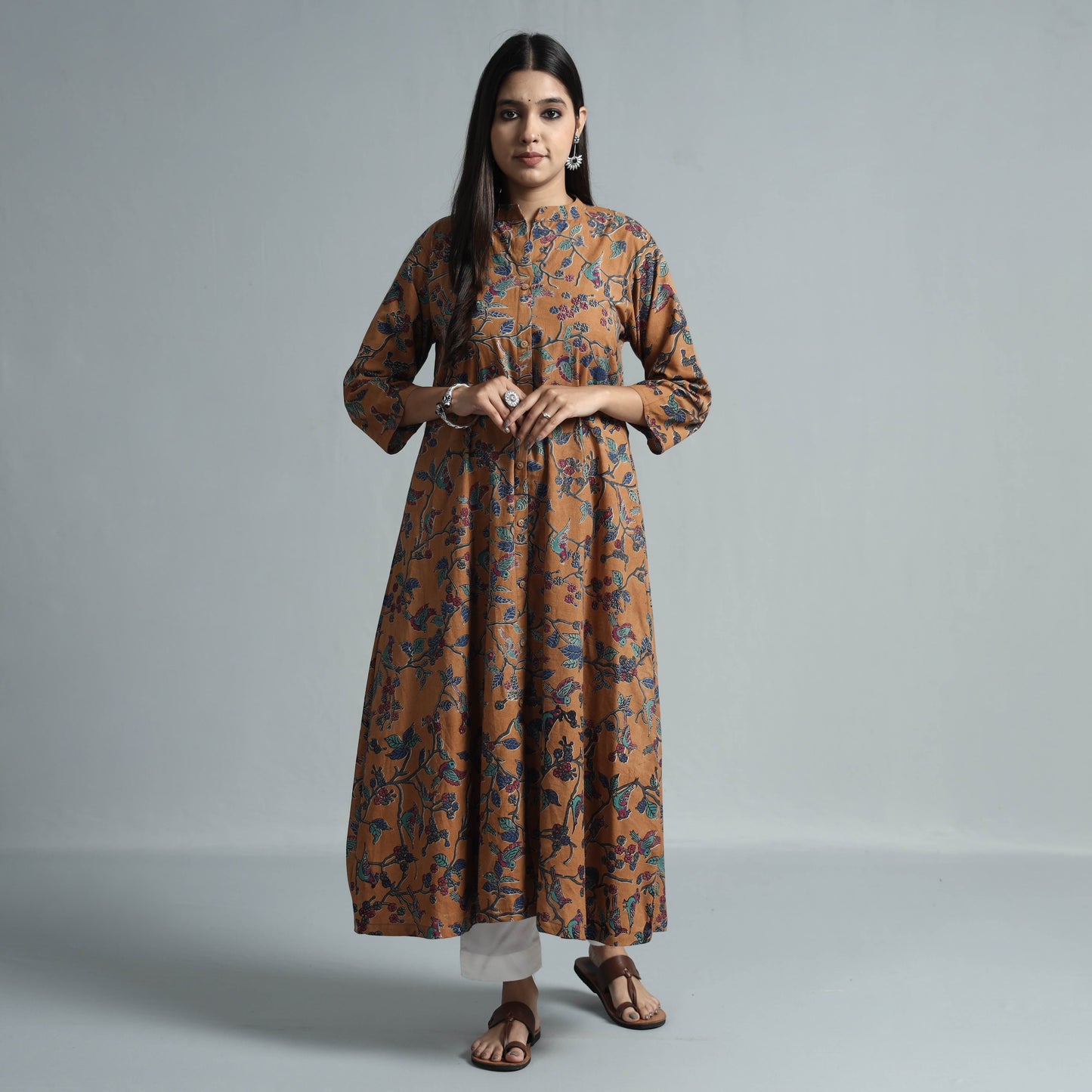 Kalamkari Printed Cotton Kurta For Women