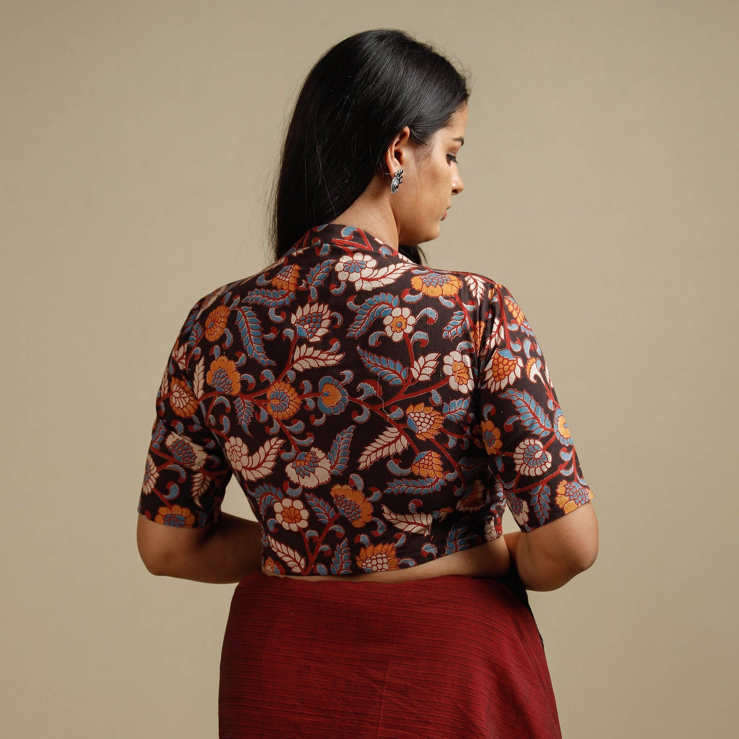 Kalamkari Printed Cotton Stitched Blouse