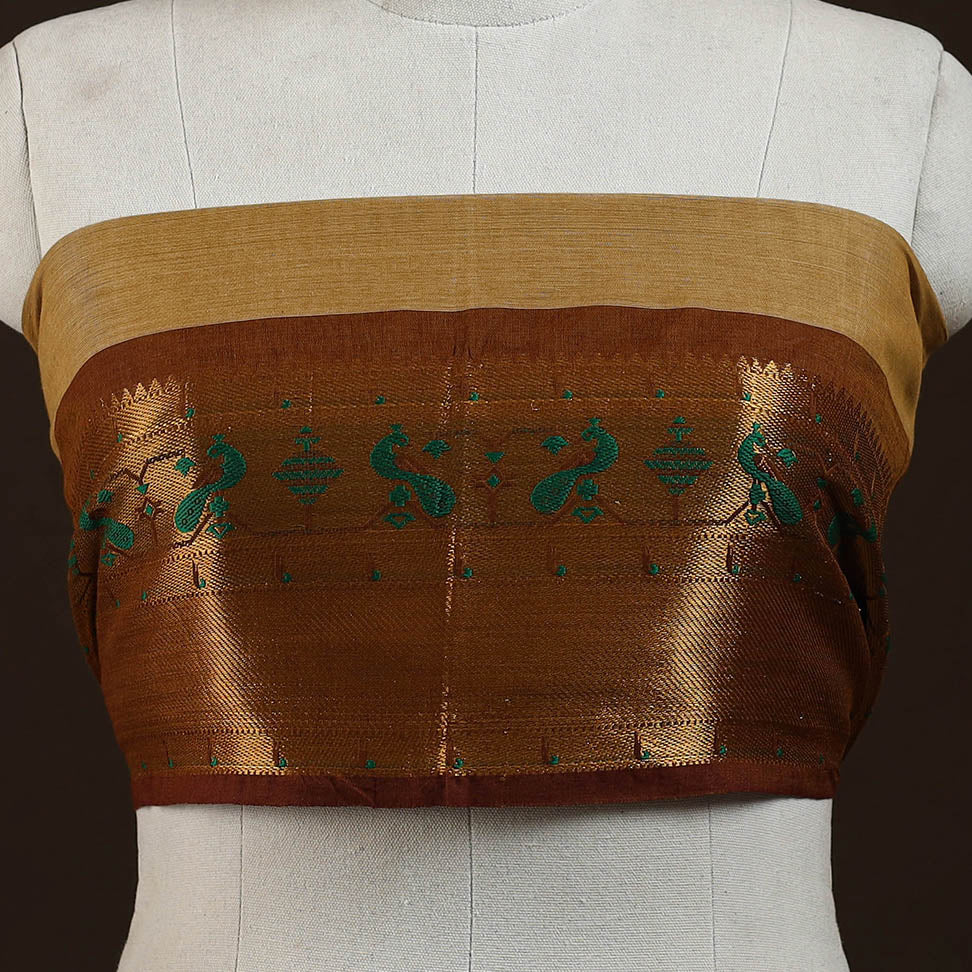 Kanchipuram cotton blouse piece 03 - handcrafted