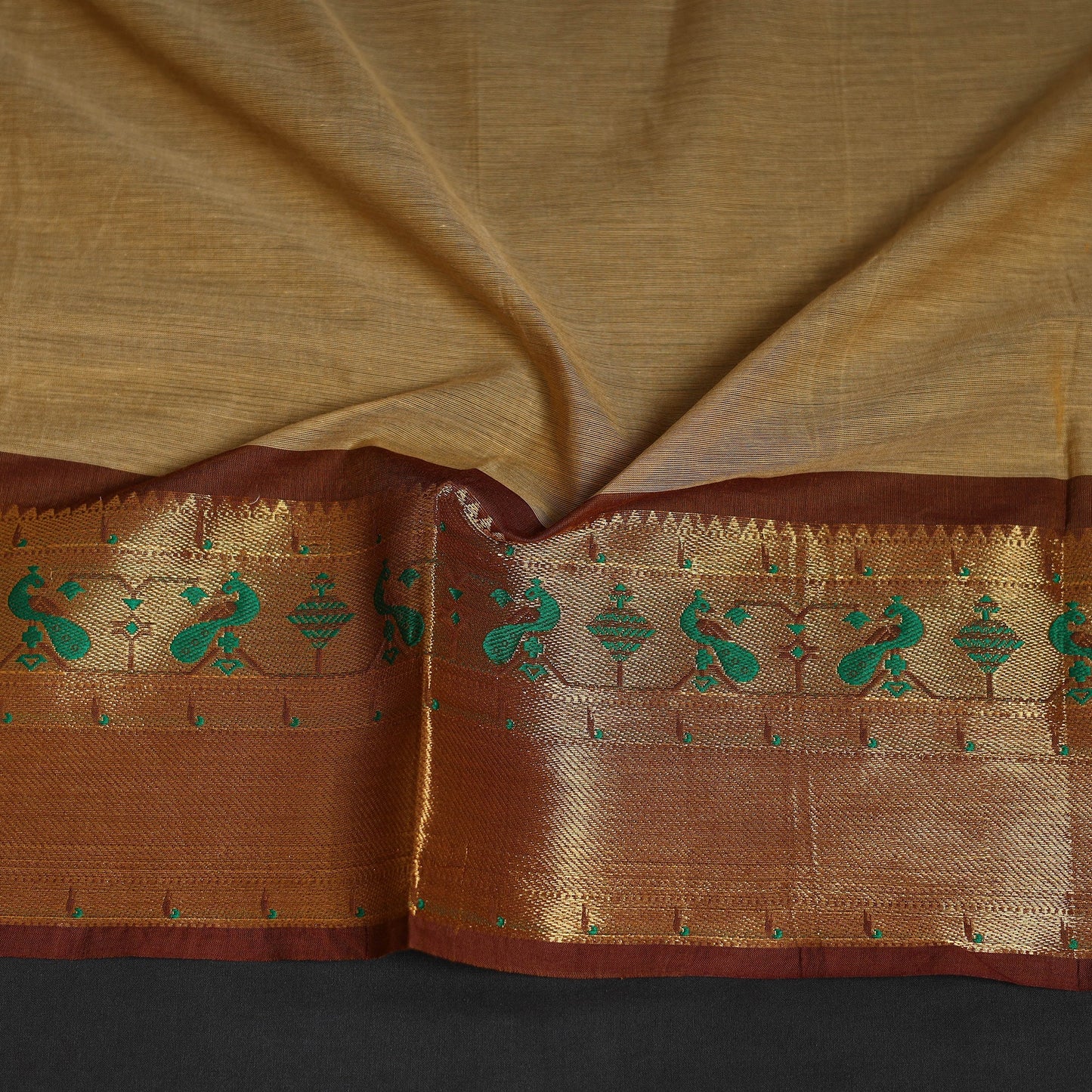 Kanchipuram cotton blouse piece 03 - handcrafted