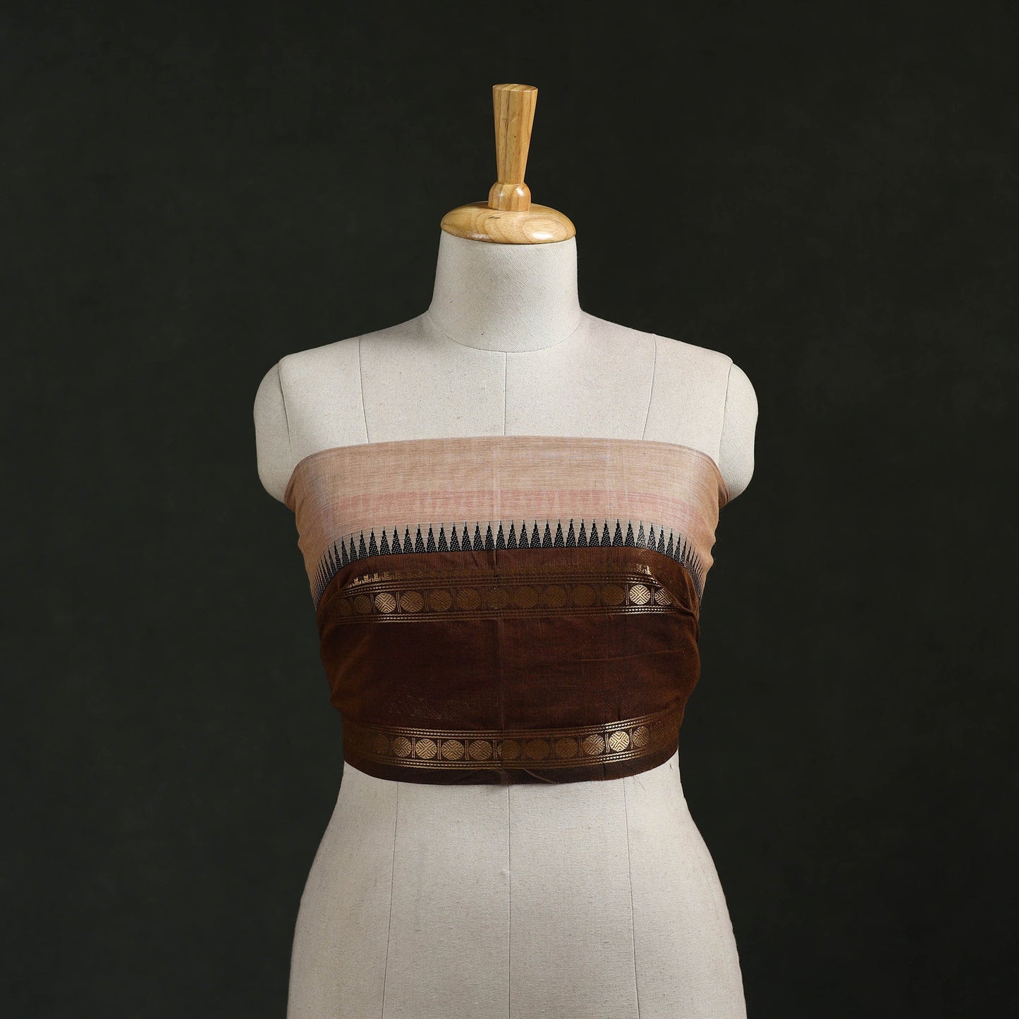 Kanchipuram cotton blouse piece 05 - handcrafted