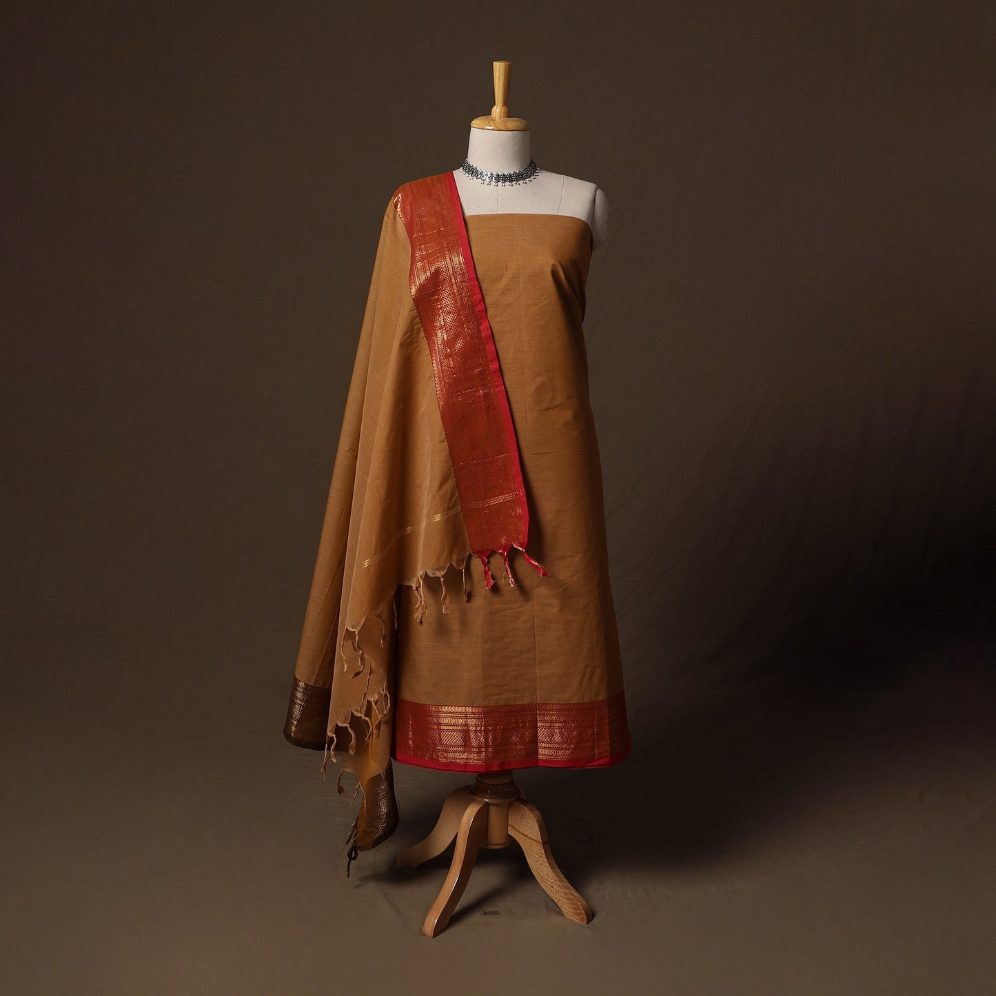 Kandangi chettinad cotton 2pc unstitched dress material 19