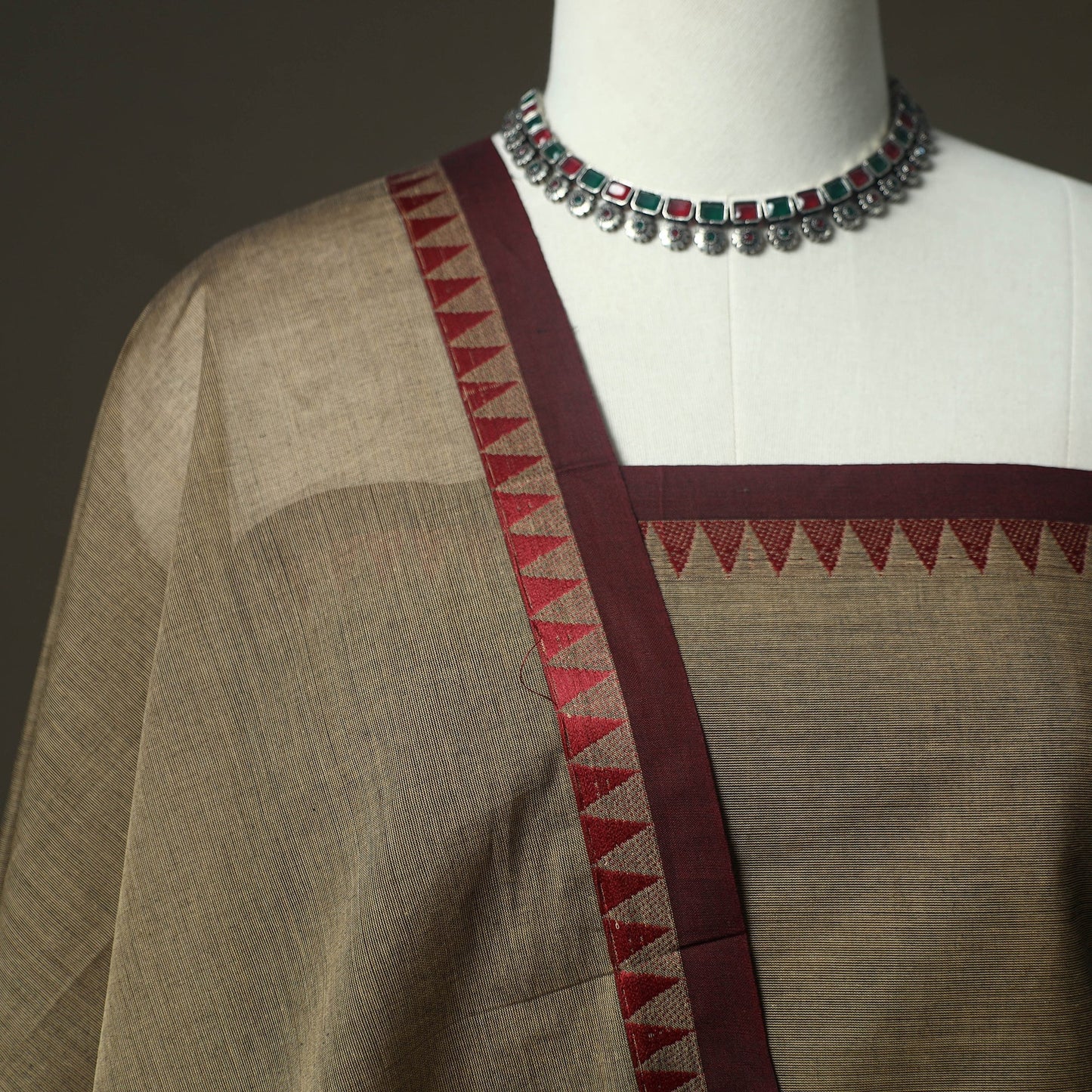 Kandangi chettinad cotton 2pc unstitched dress material 23