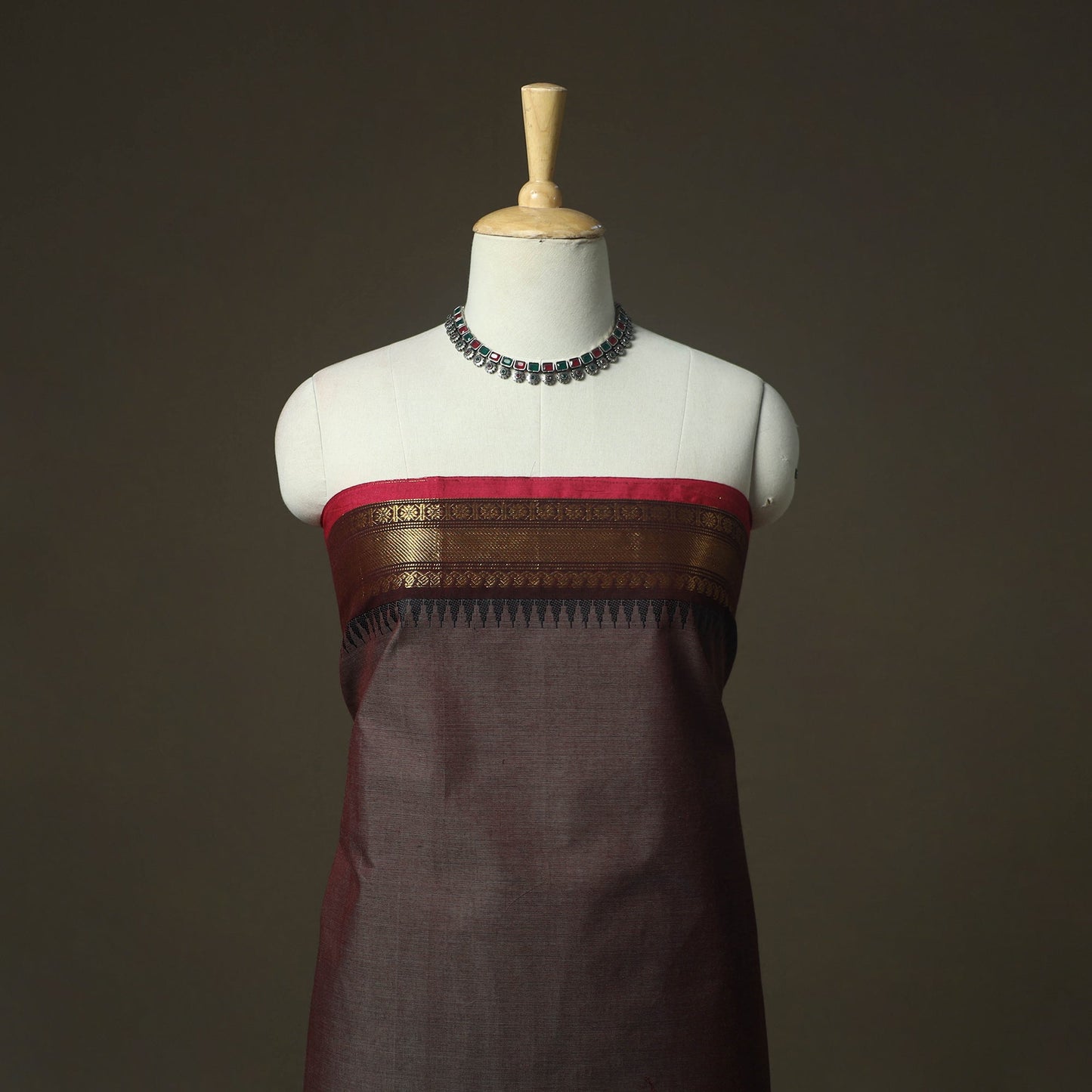 Kandangi chettinad cotton 2pc unstitched dress material 32