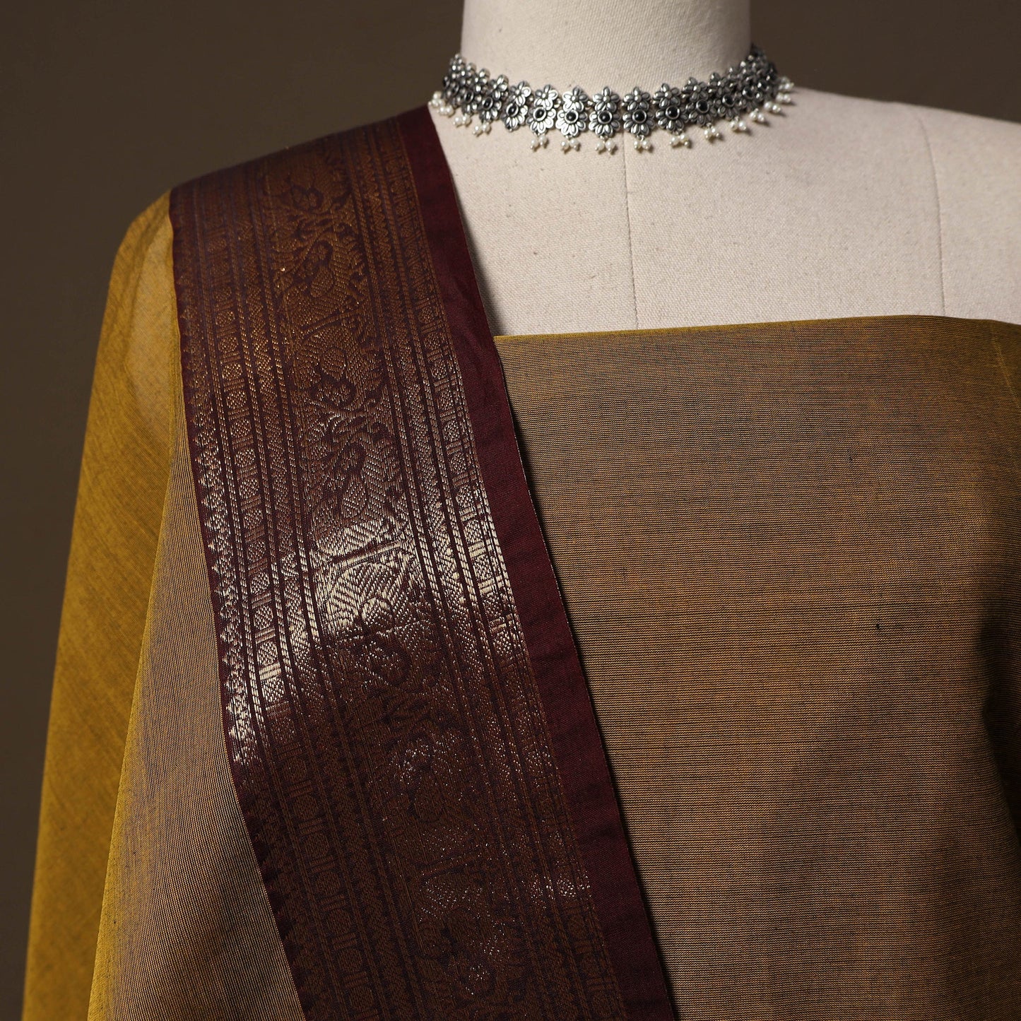Kandangi chettinad cotton 2pc unstitched dress material 46