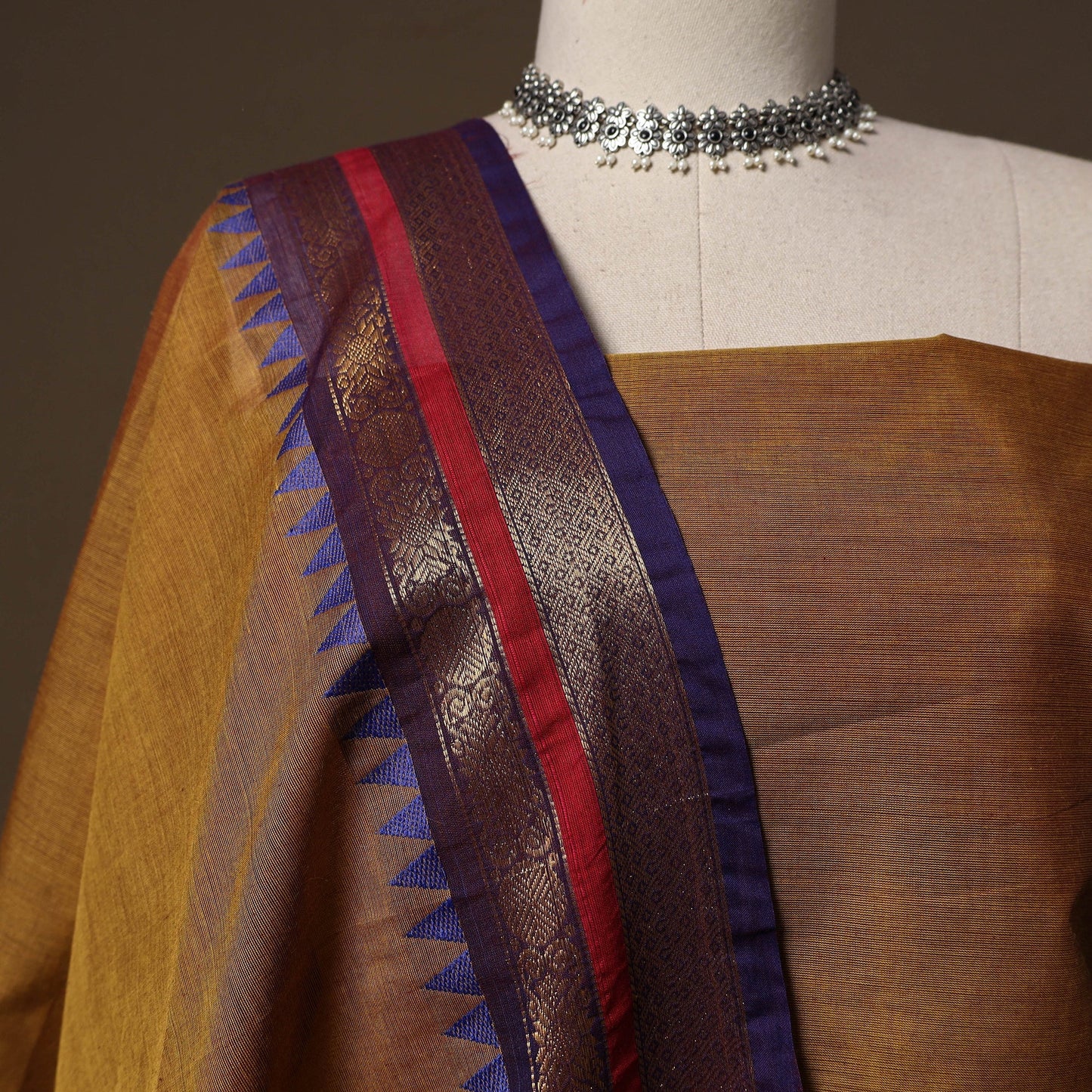 Kandangi chettinad cotton 2pc unstitched dress material 49