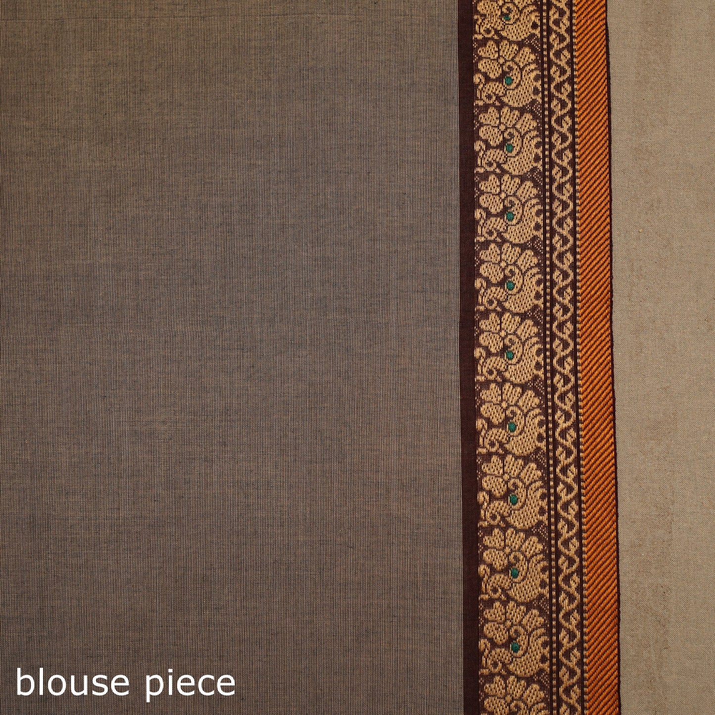 Brown Kandangi Chettinad Cotton Saree with Border