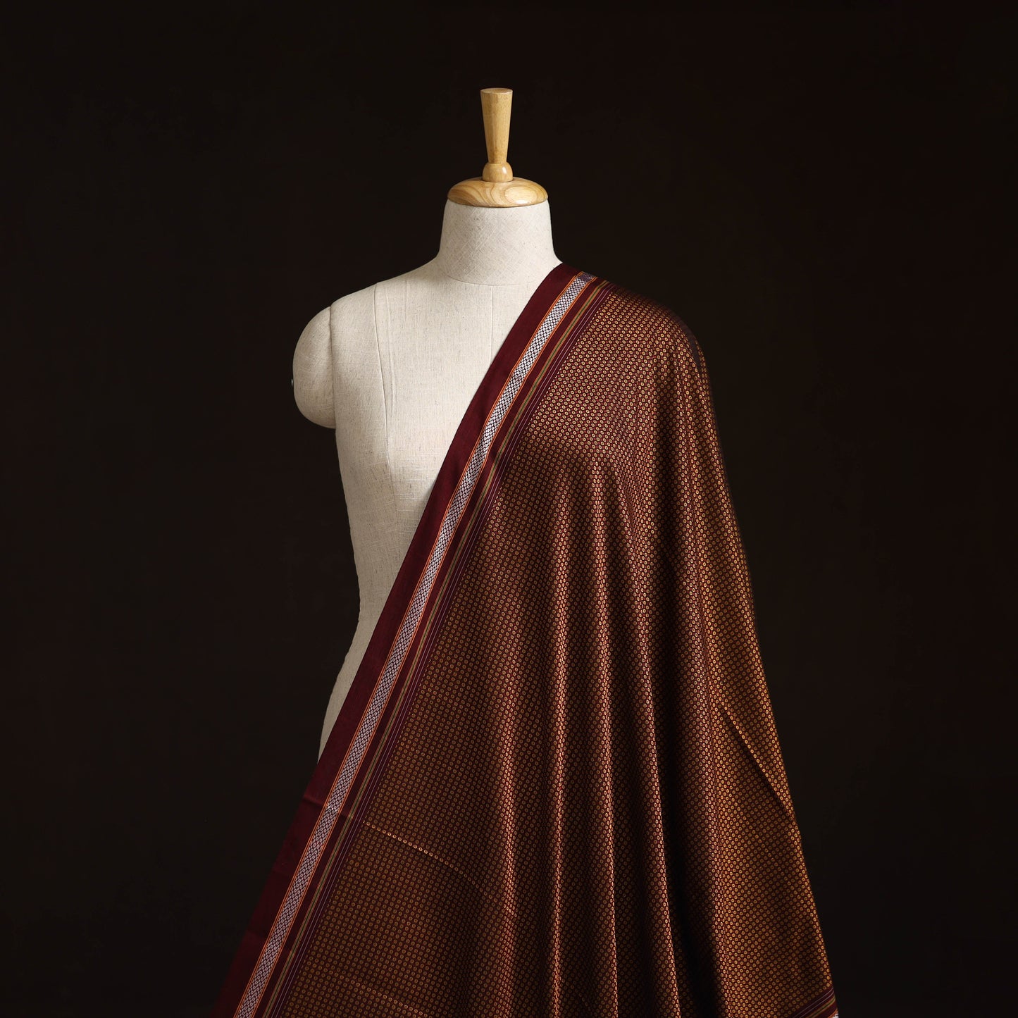 Karnataka weave cotton khun fabric 37 - handcrafted