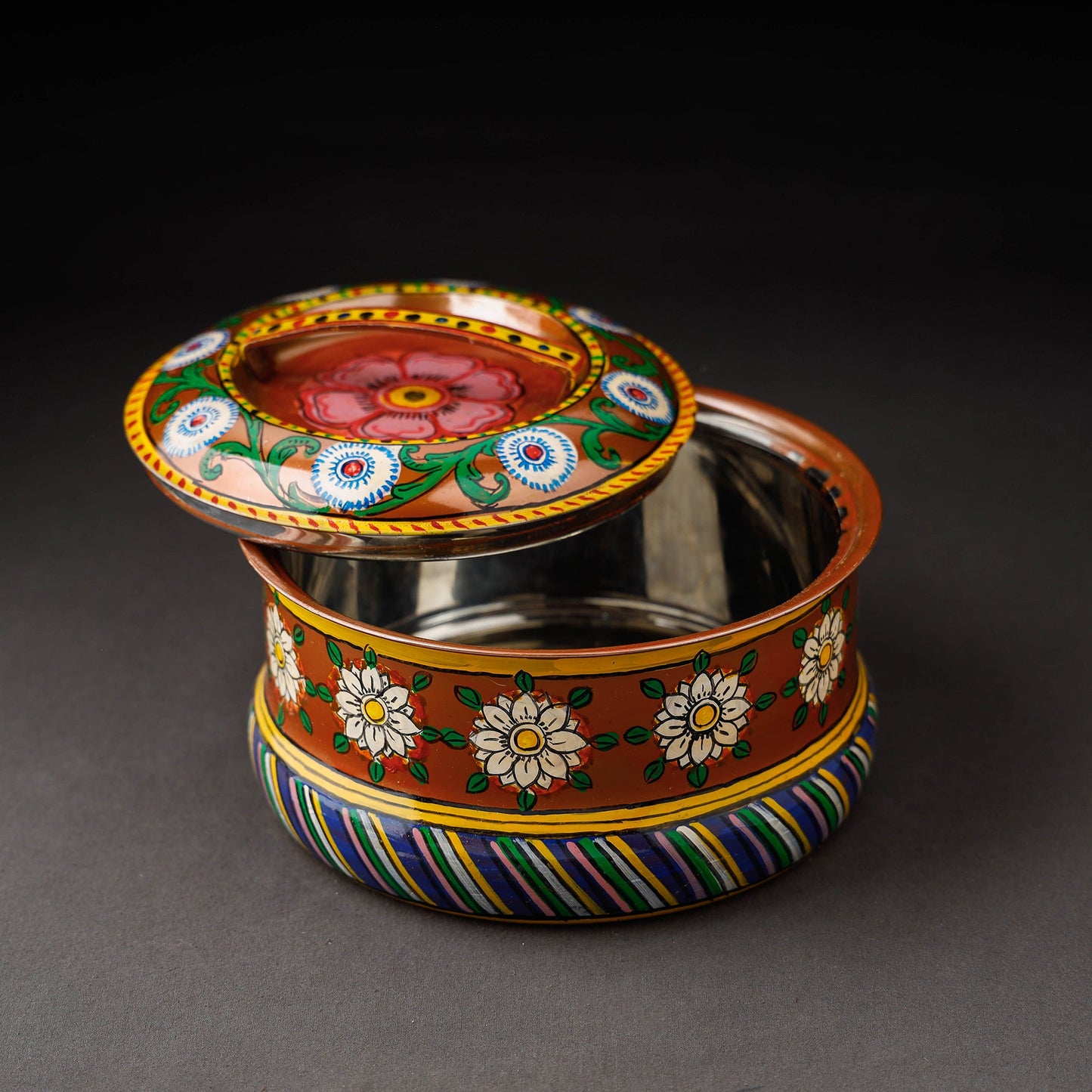 Kavad Handpainted Stainless Steel Casserole