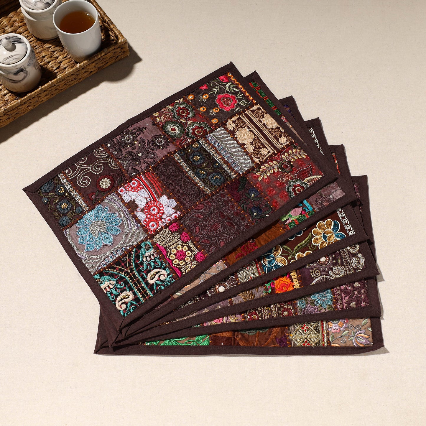 Khambadiya Cotton Table Mat - Handcrafted Elegance